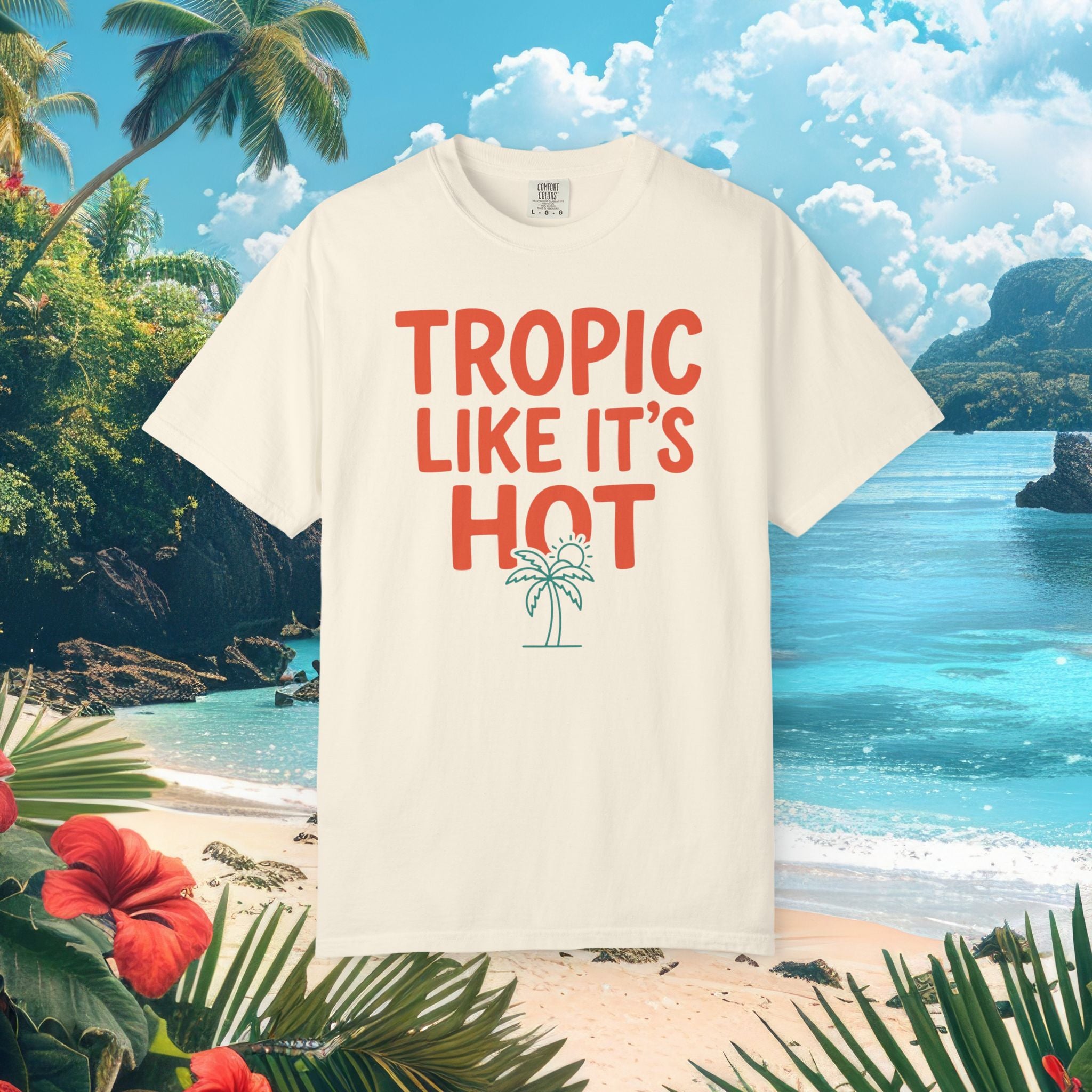 Tropic Like It's Hot Palm Tee