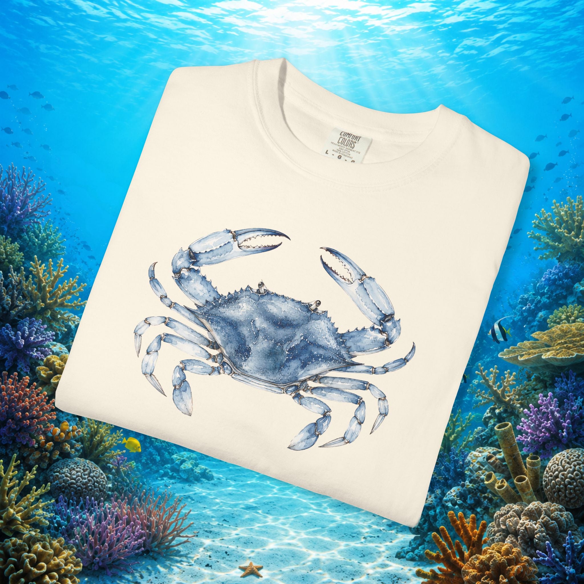 Watercolor Blue Crab Tee