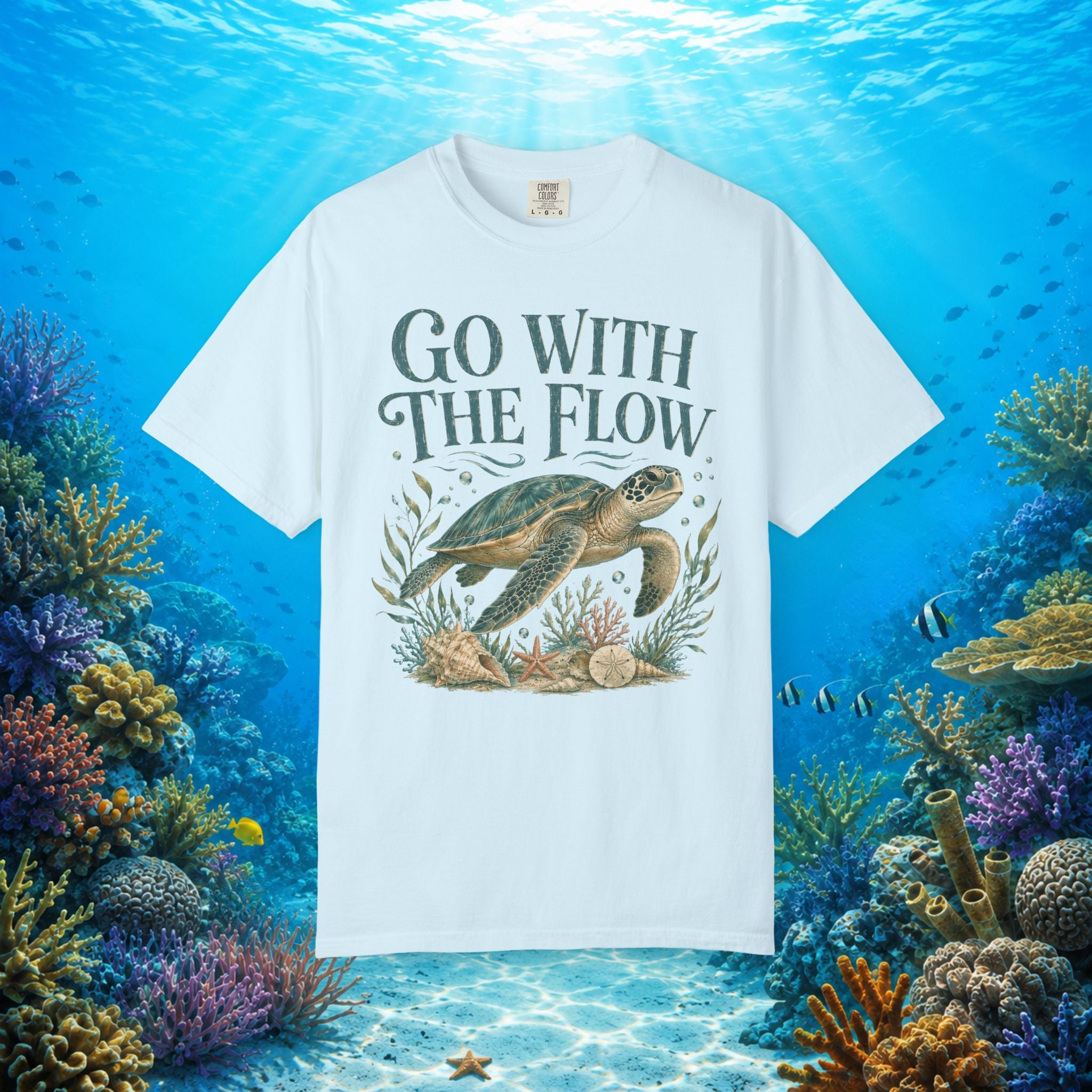 Go With The Flow Turtle Tee