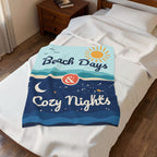 Beach Days & Cozy Nights Velveteen Plush Blanket