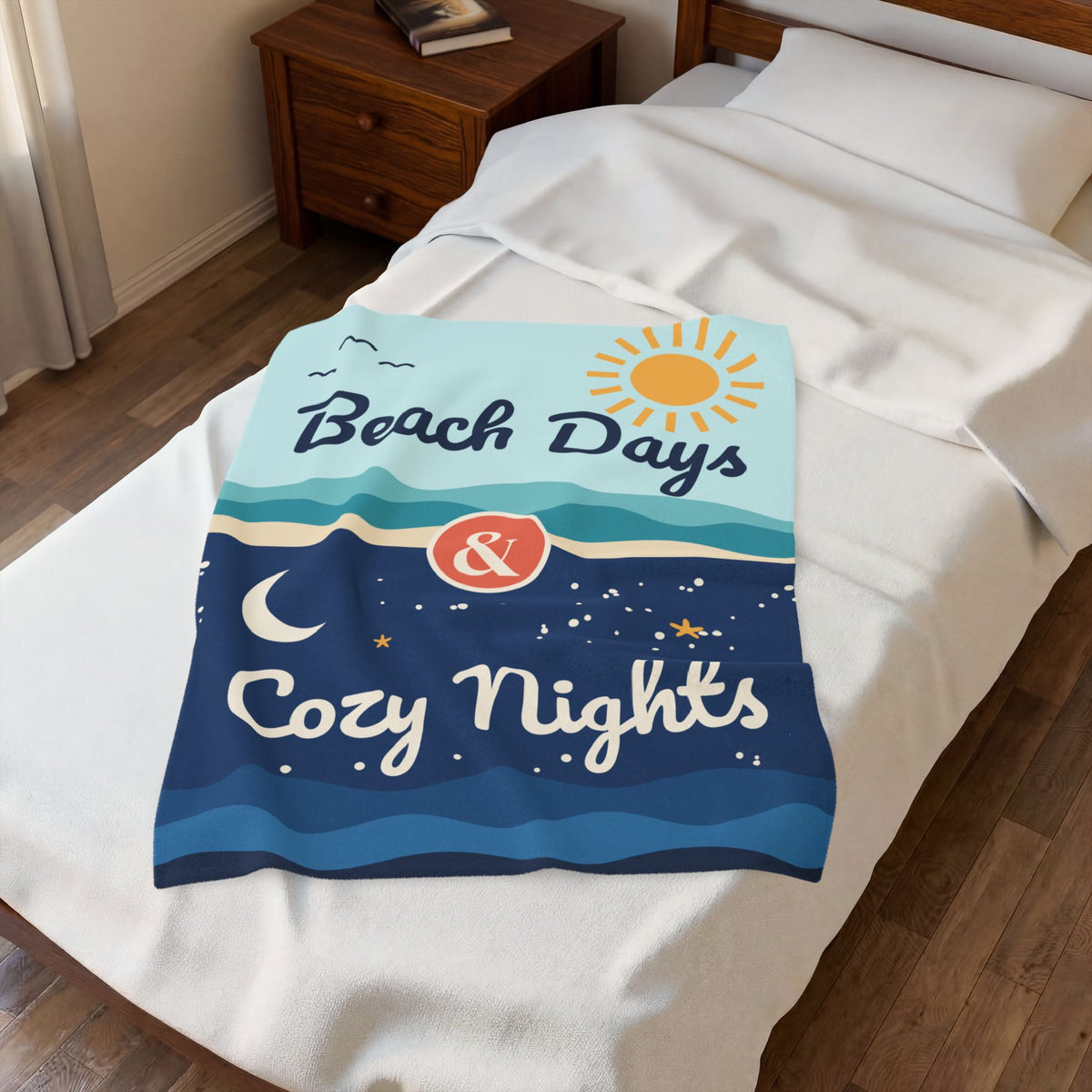 Beach Days & Cozy Nights Velveteen Plush Blanket