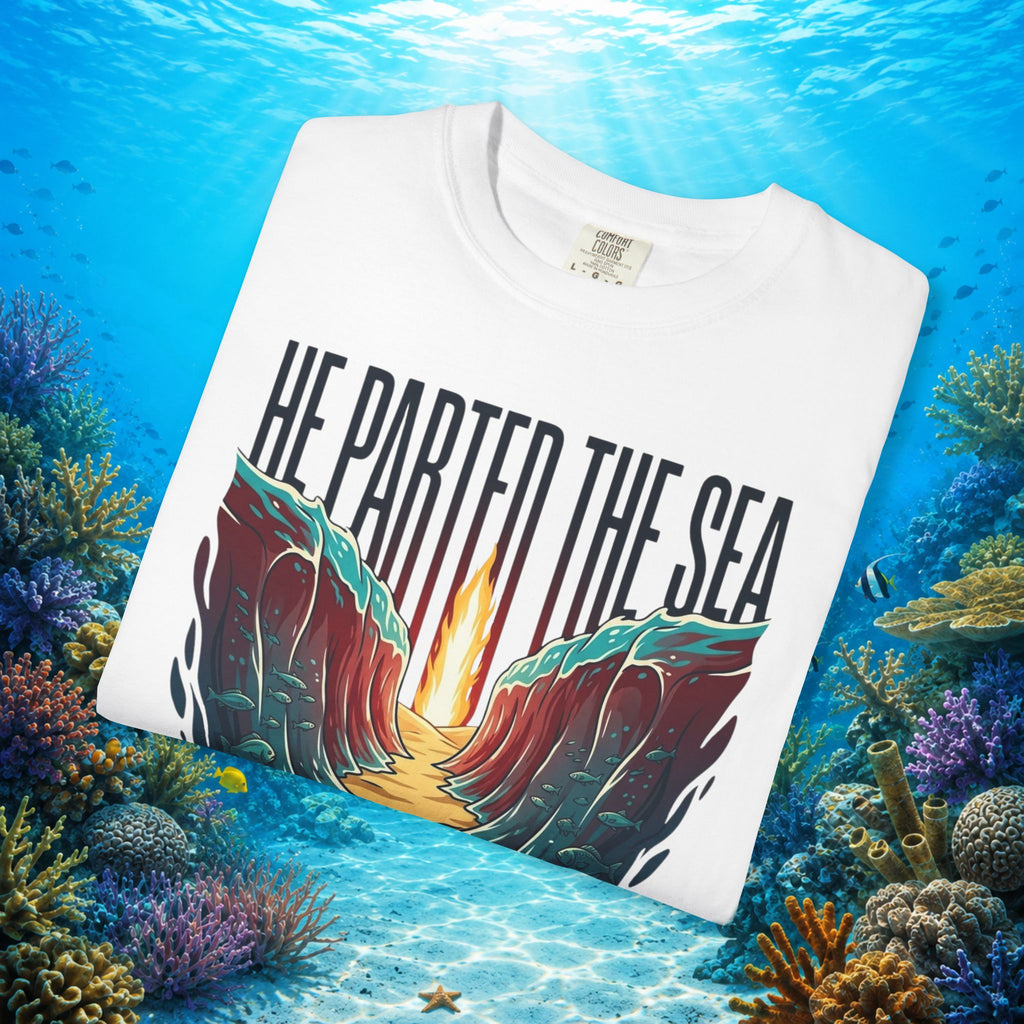 He Parted the Sea Faith Tee