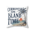 Currently on Island Time Throw Pillow