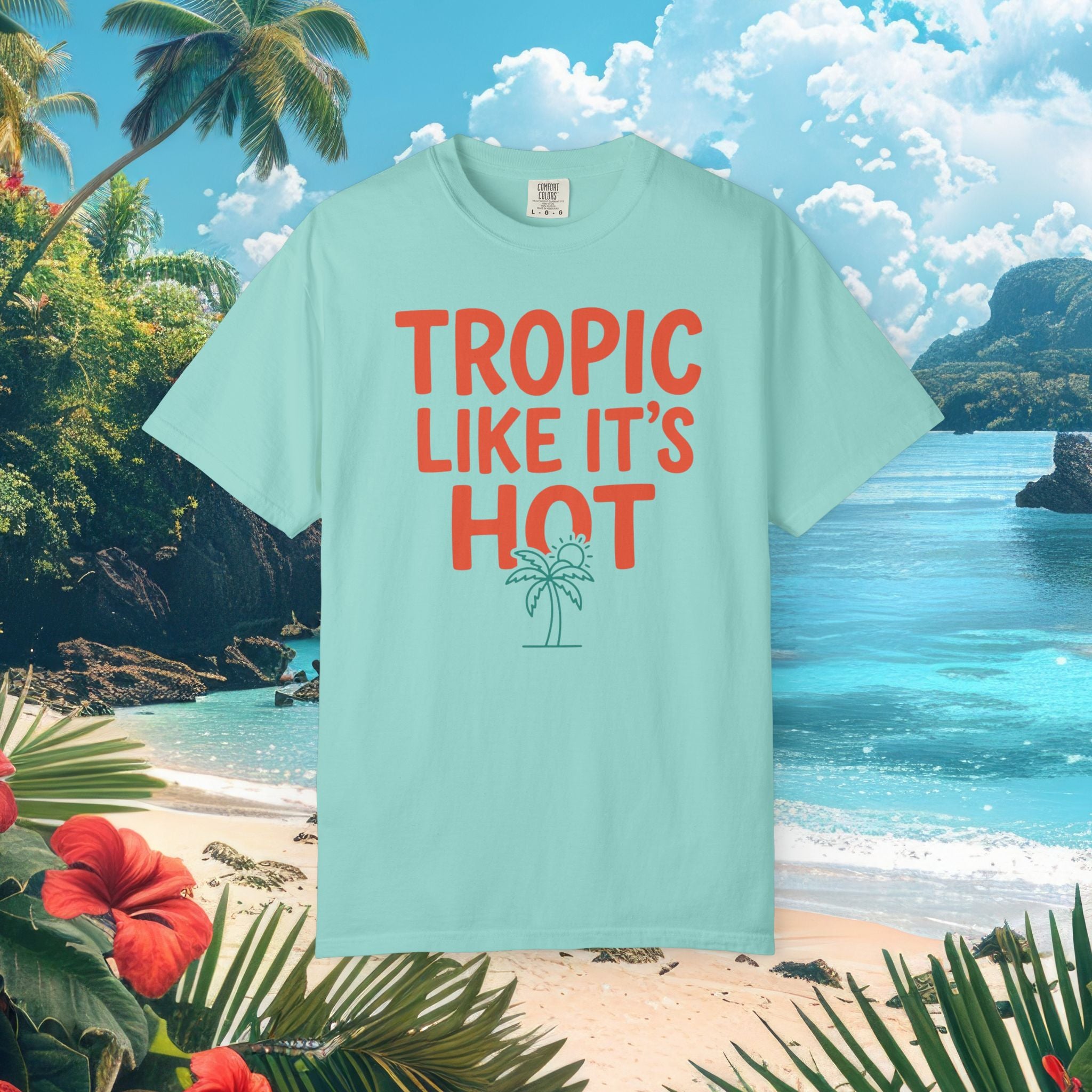 Tropic Like It's Hot Palm Tee