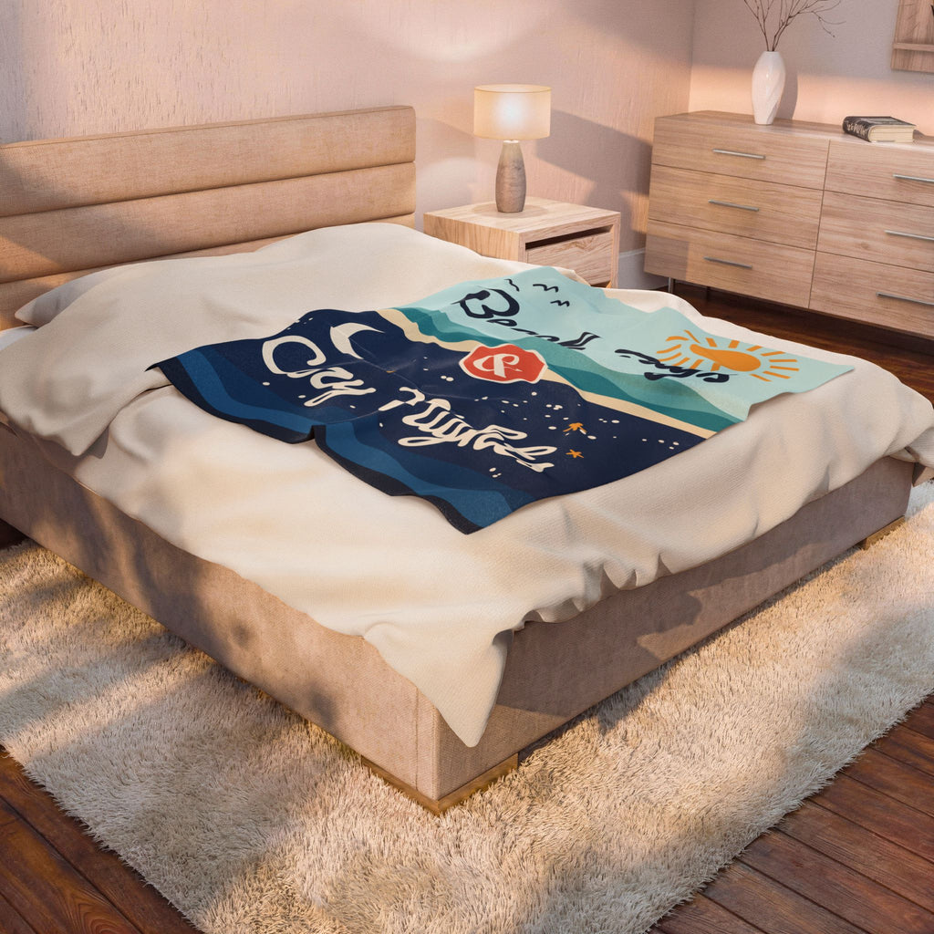 Beach Days & Cozy Nights Velveteen Plush Blanket