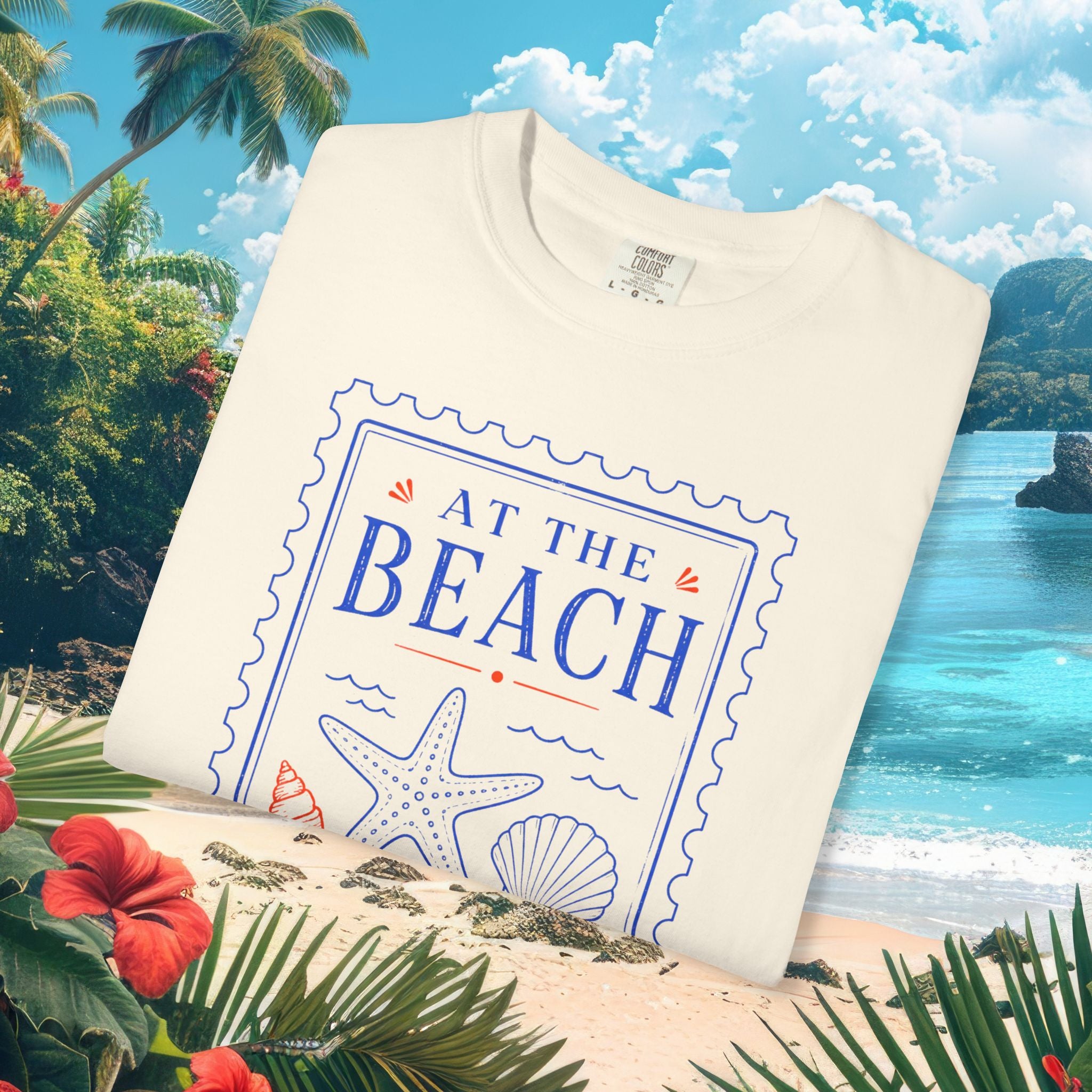 At The Beach Stamp Tee
