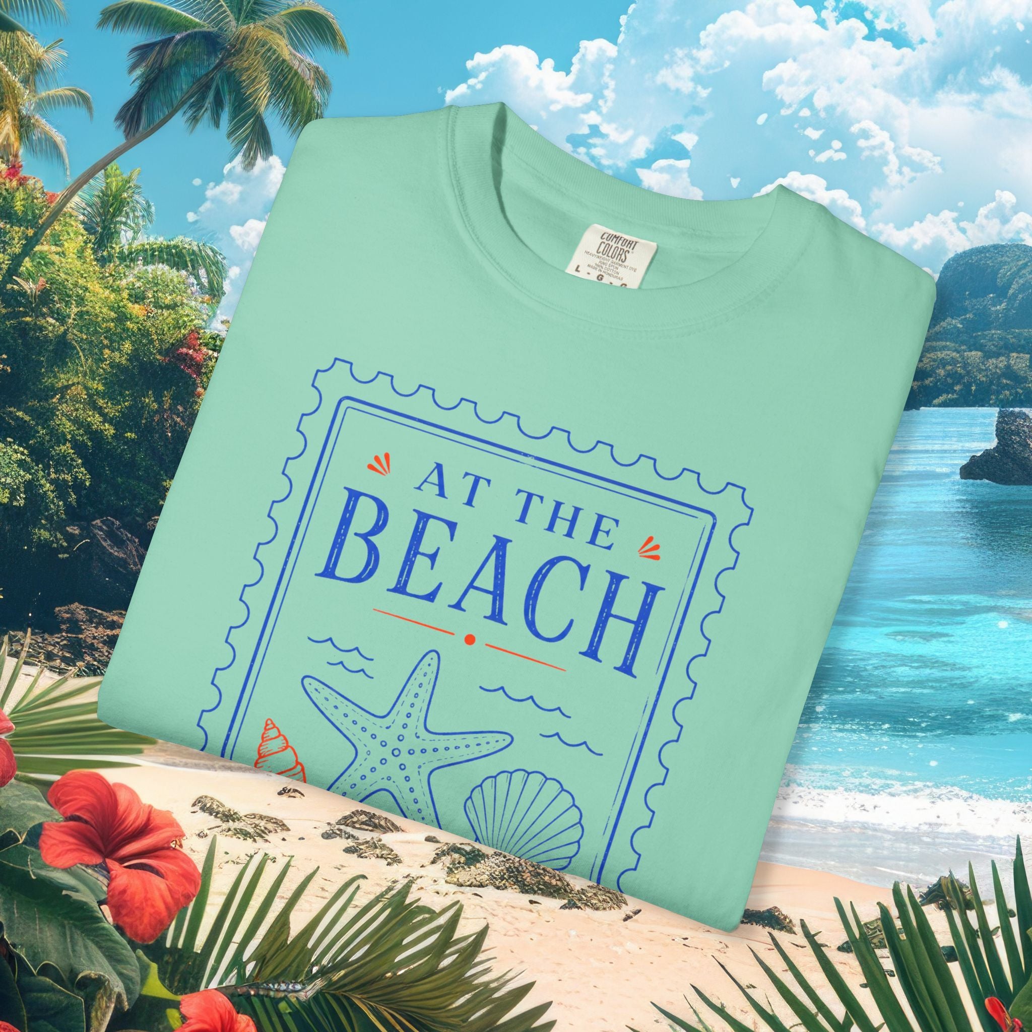 At The Beach Stamp Tee