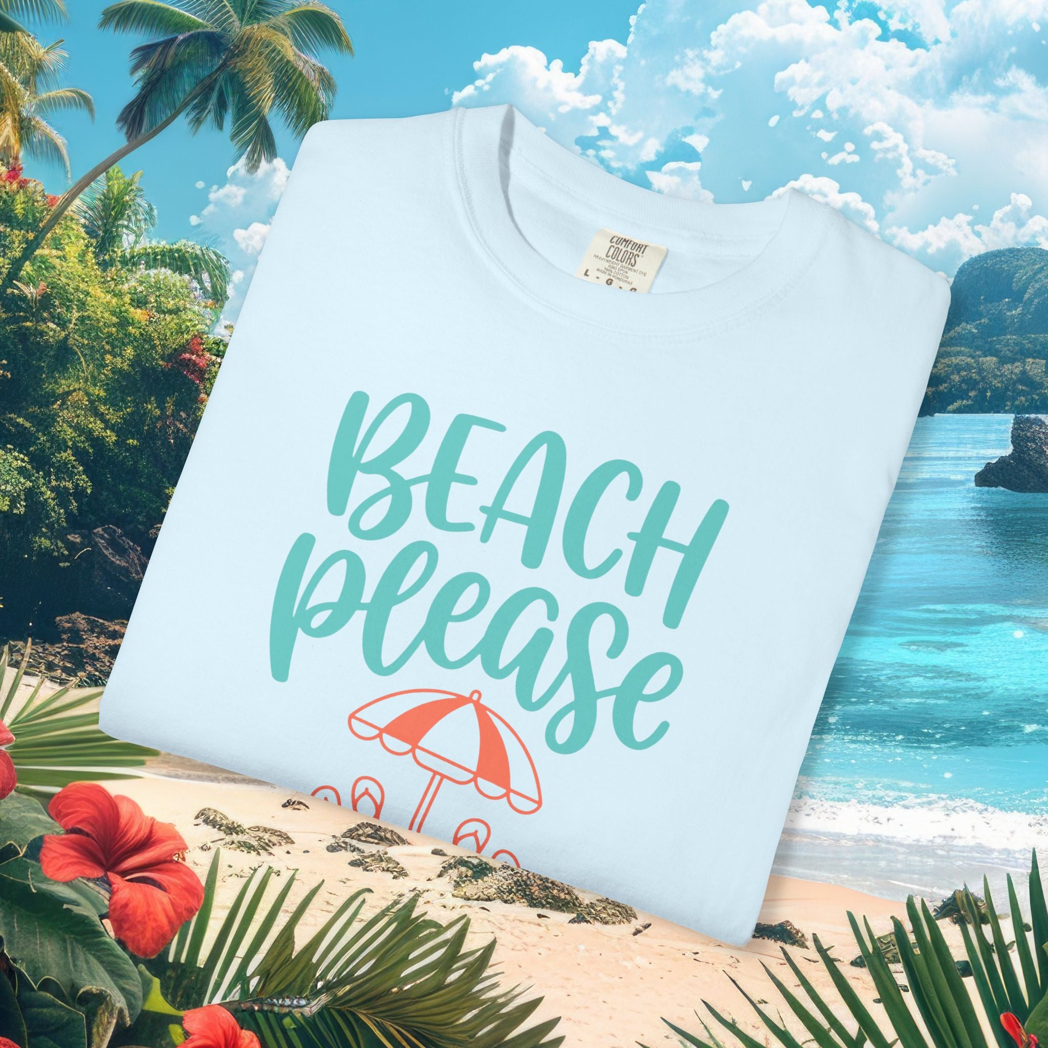 Beach Please Umbrella Tee