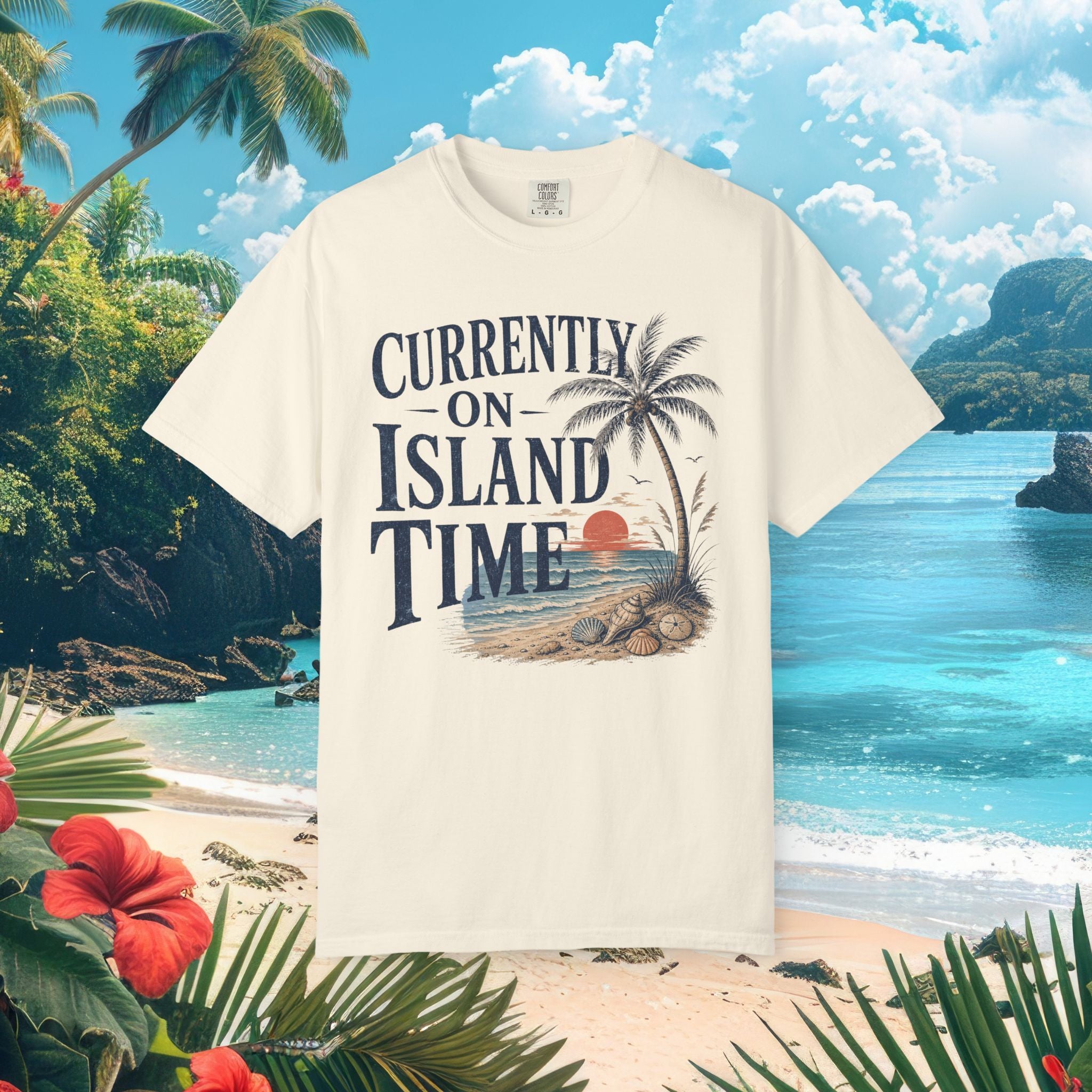 Currently on Island Time Sunset Tee