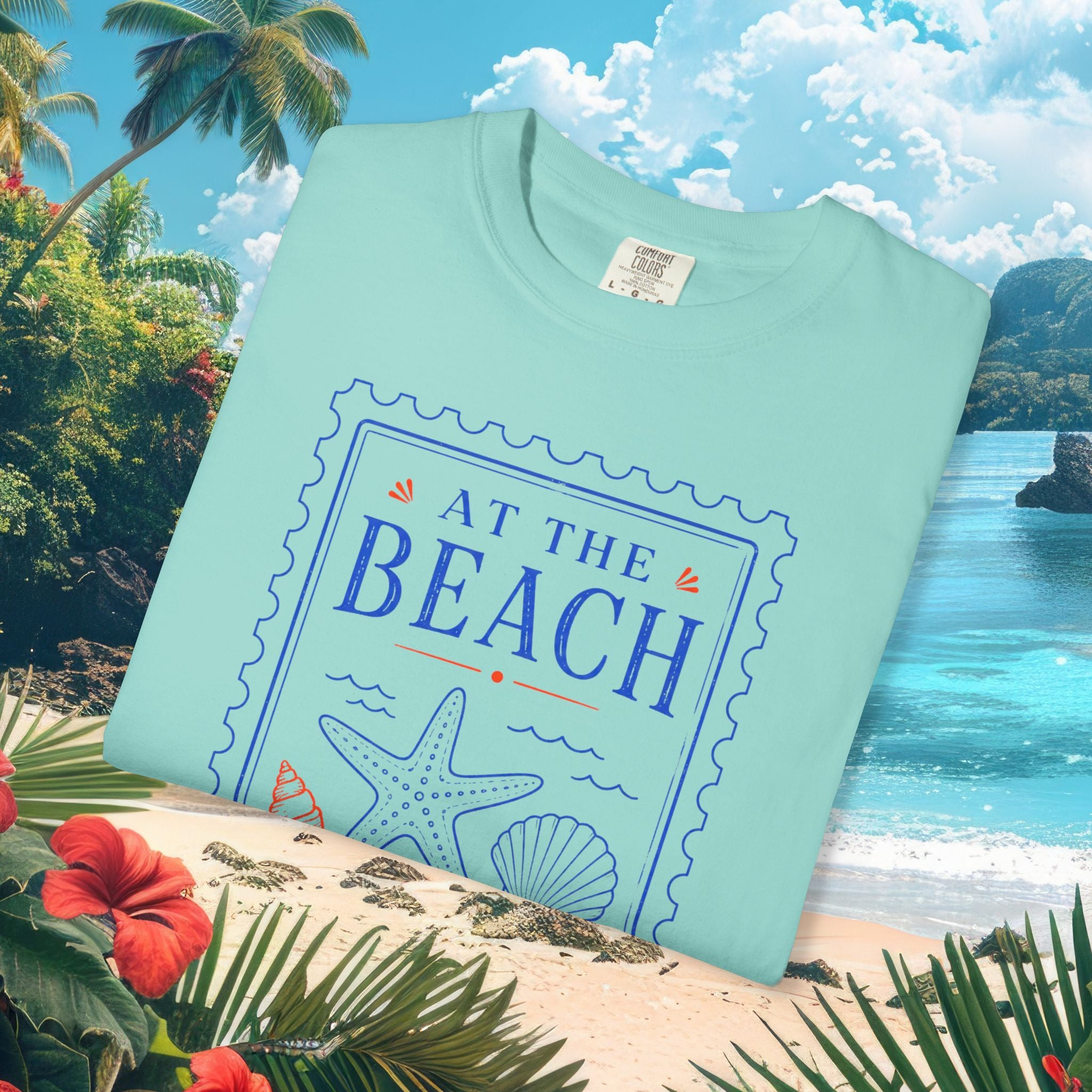 At The Beach Stamp Tee