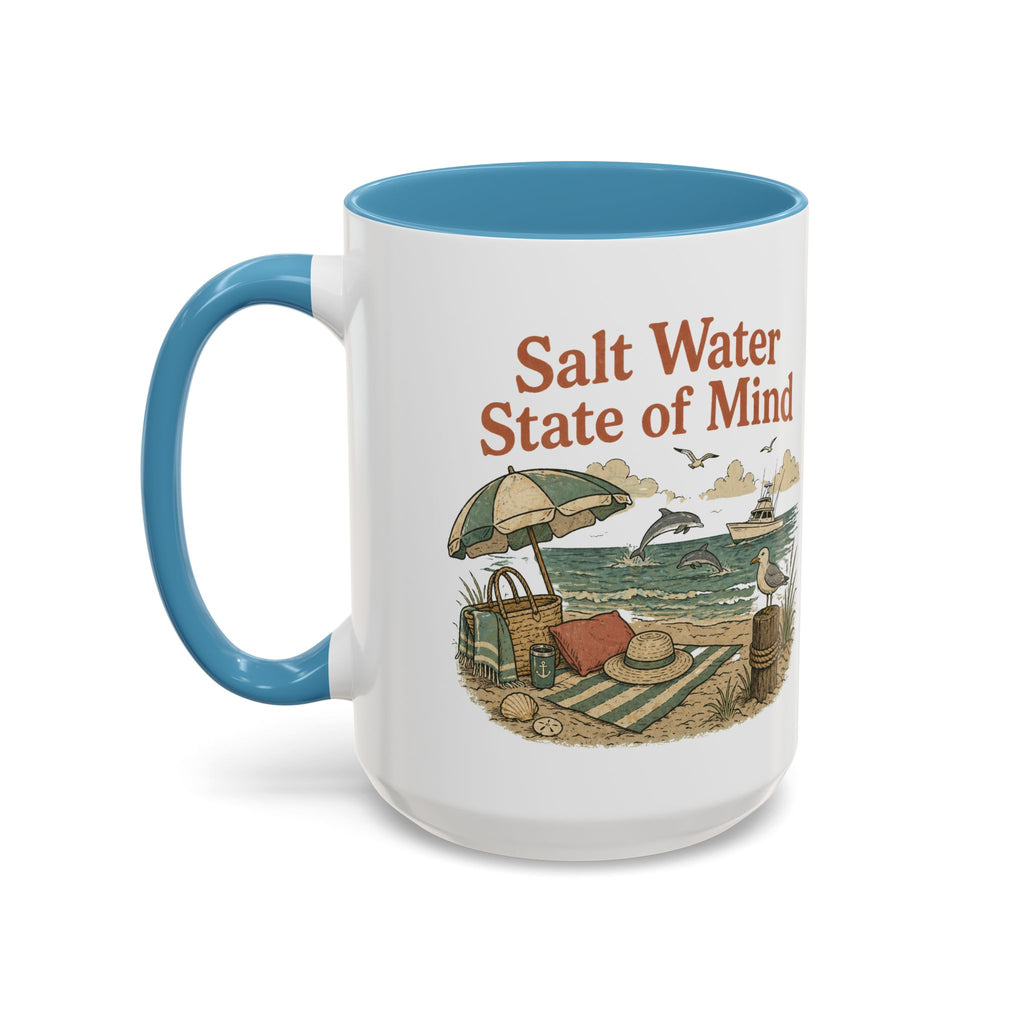 Salt Water State of Mind Two-Tone Coffee Mug, 15oz