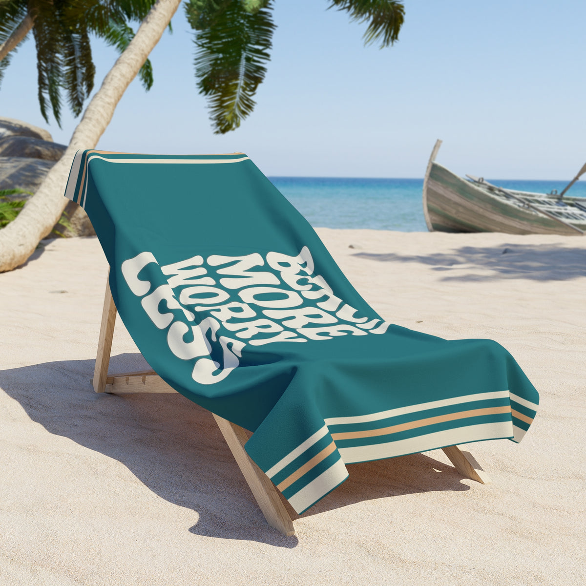Beach More Worry Less Beach Towel