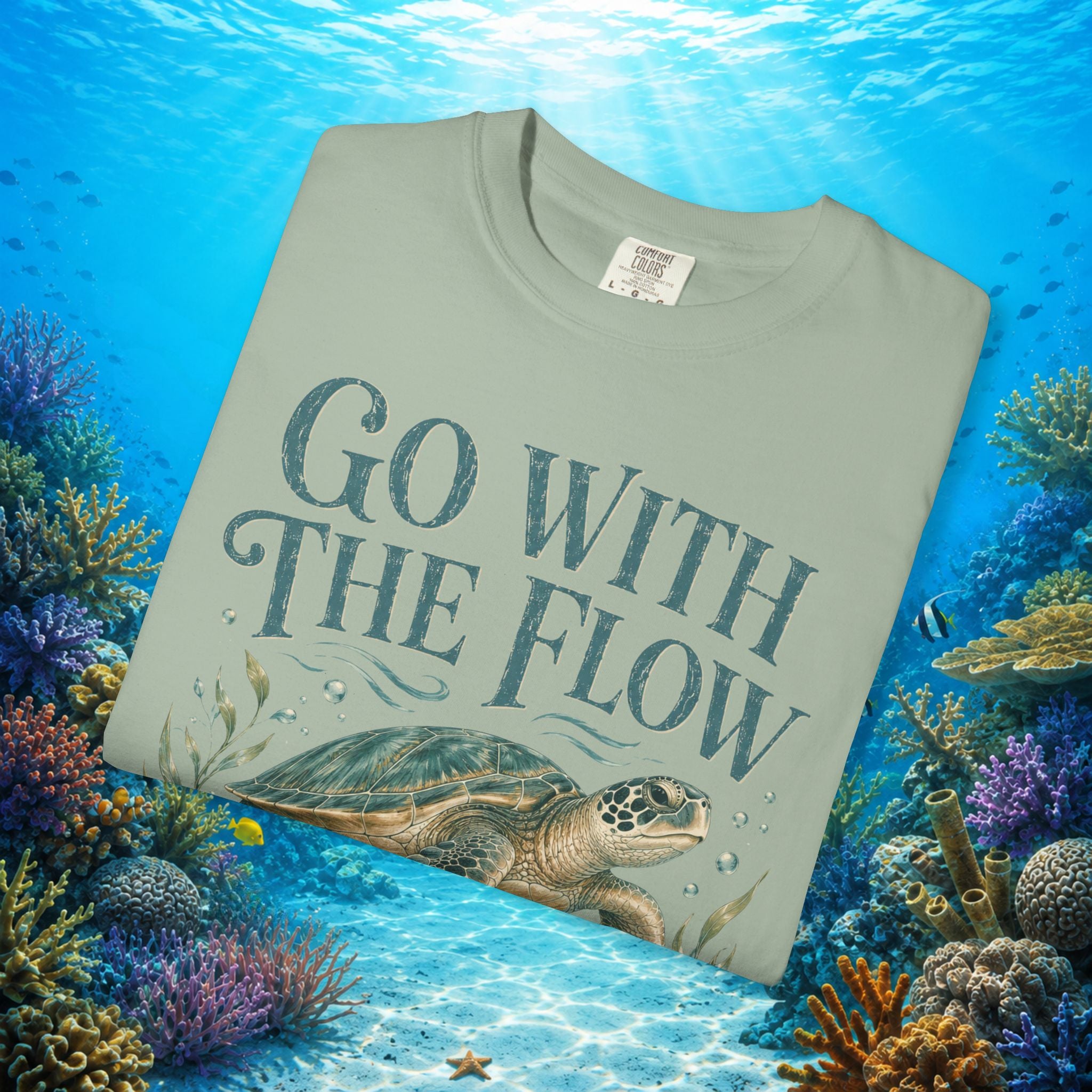 Go With The Flow Turtle Tee