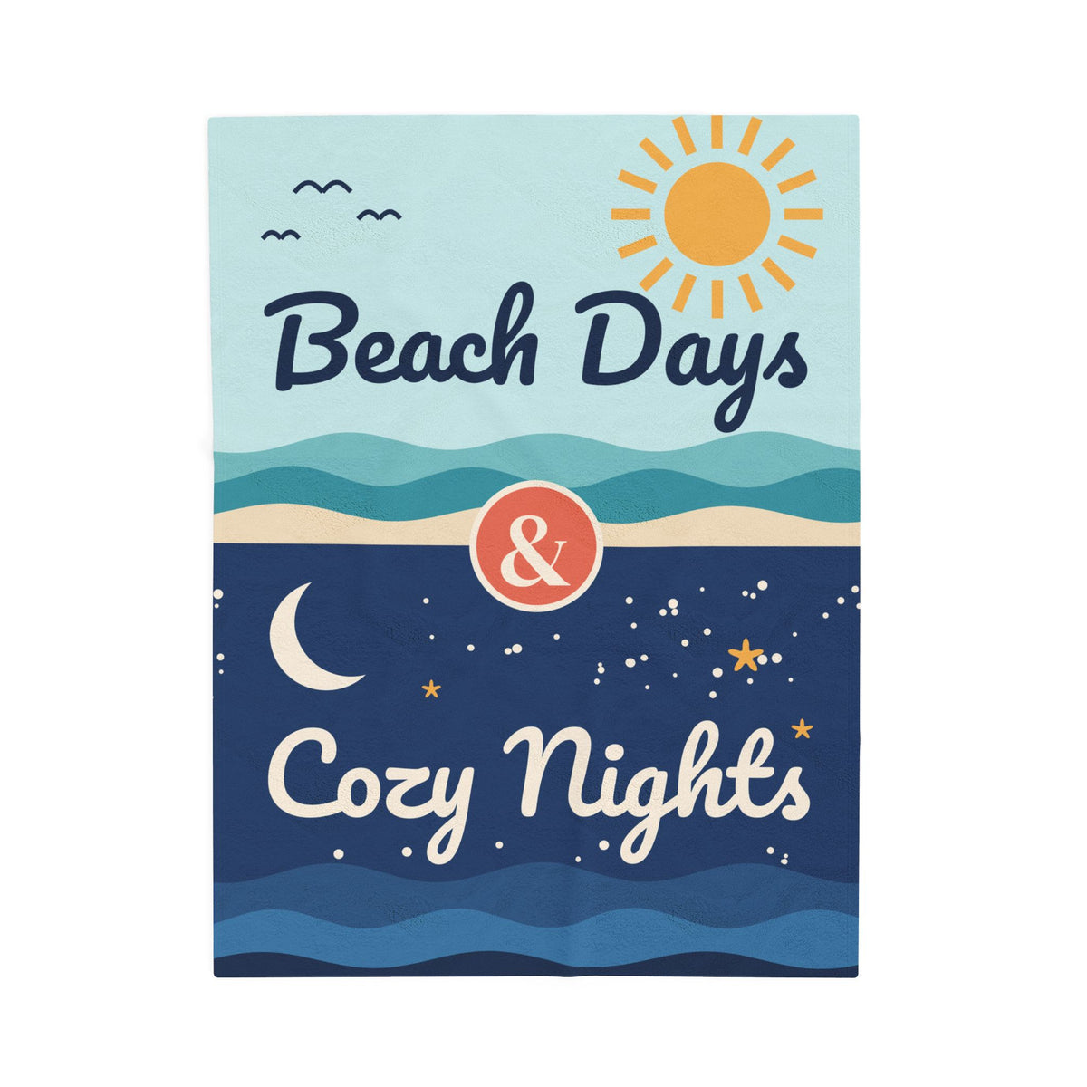 Beach Days & Cozy Nights Velveteen Plush Blanket