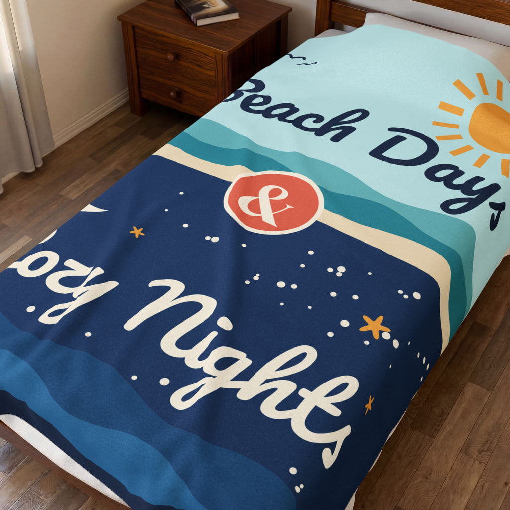 Beach Days & Cozy Nights Velveteen Plush Blanket
