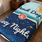Beach Days & Cozy Nights Velveteen Plush Blanket
