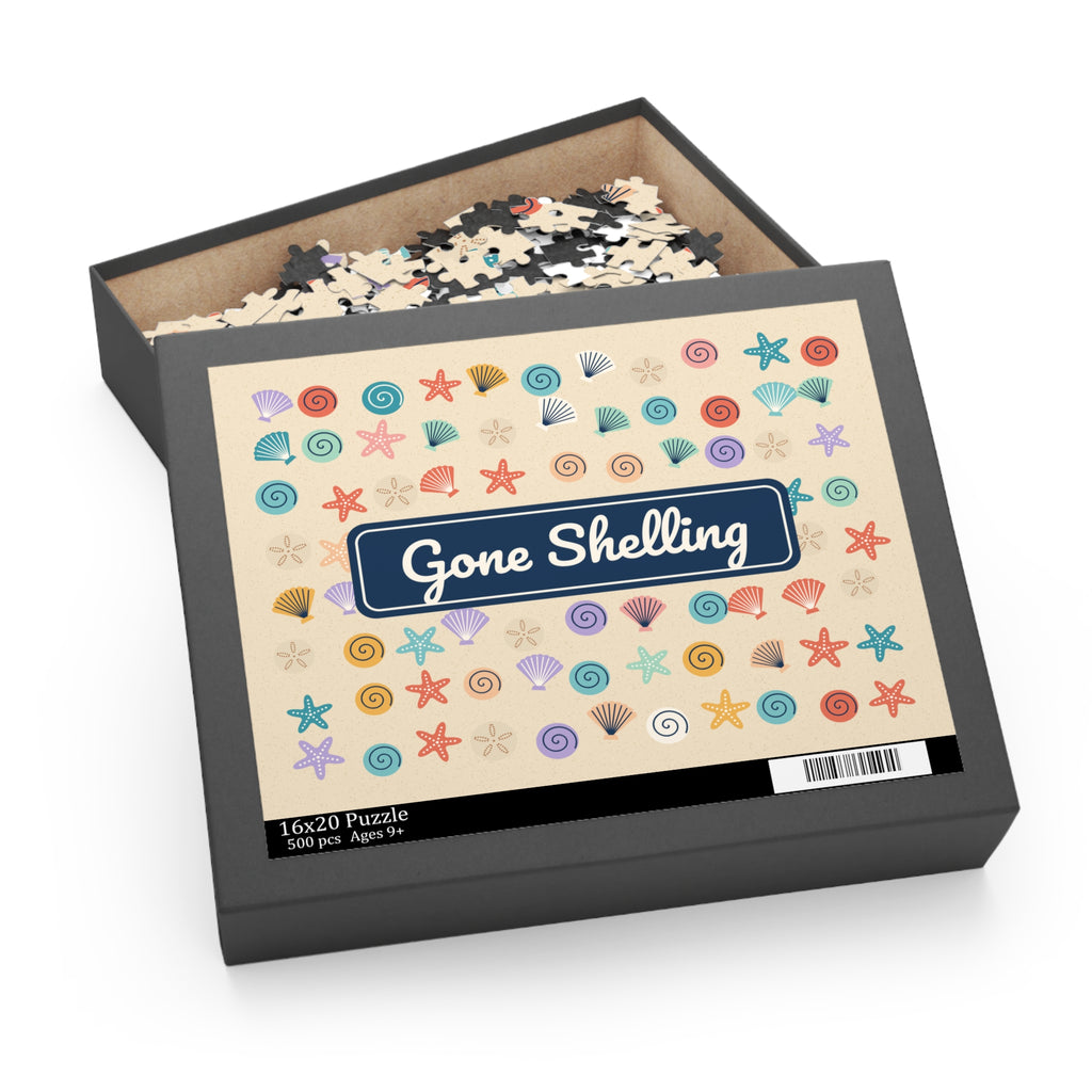 Gone Shelling Seashell Jigsaw Puzzle, 252 or 500 Pieces
