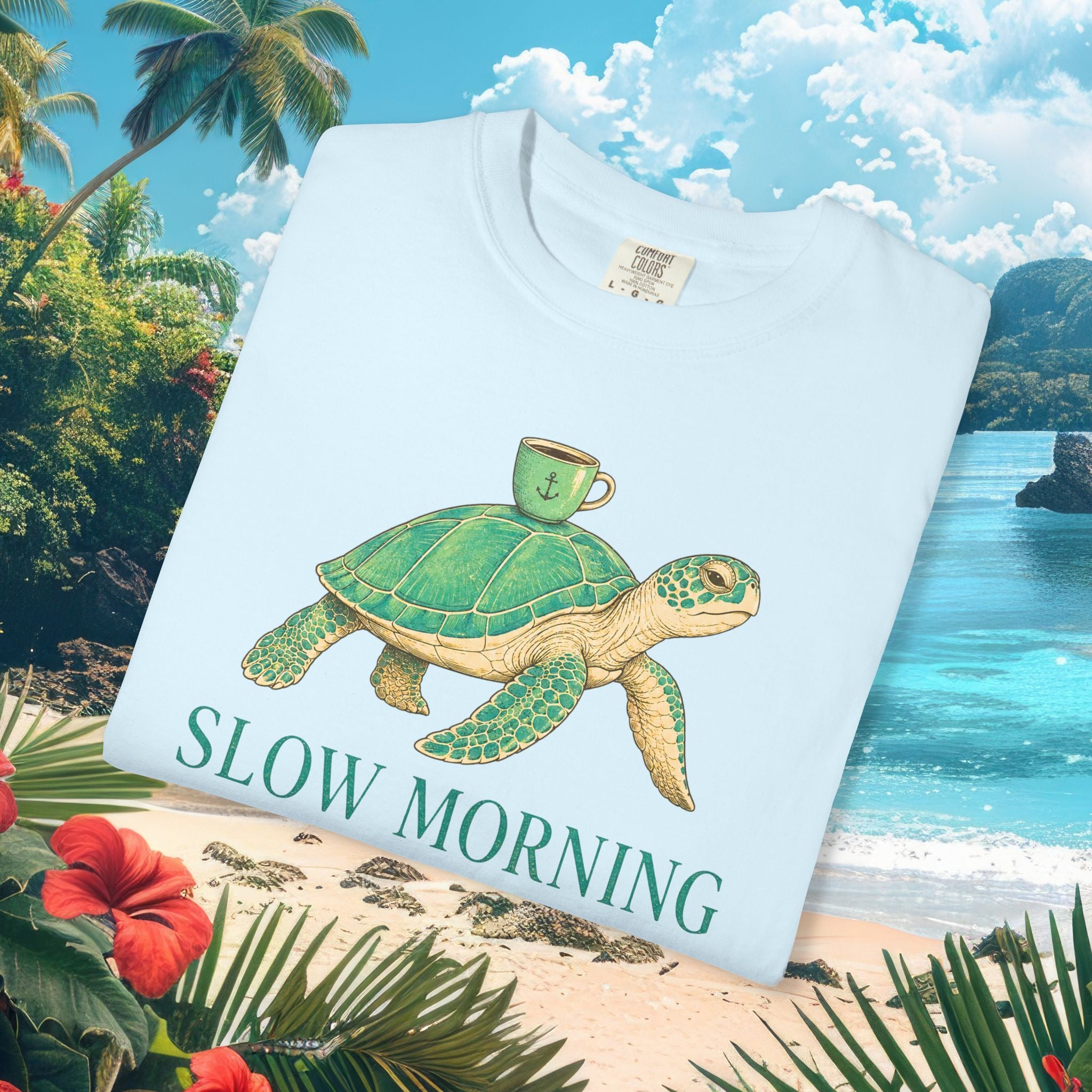 Slow Morning Turtle Tee