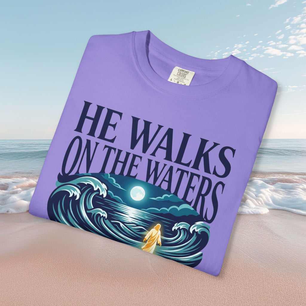 He Walks On Waters Faith Tee