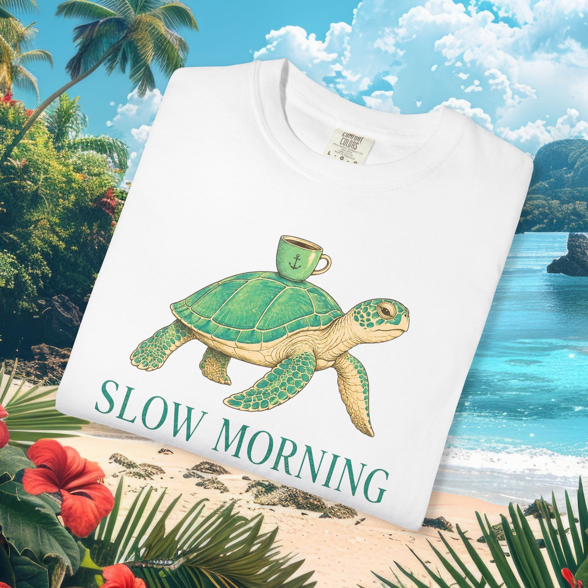 Slow Morning Turtle Tee