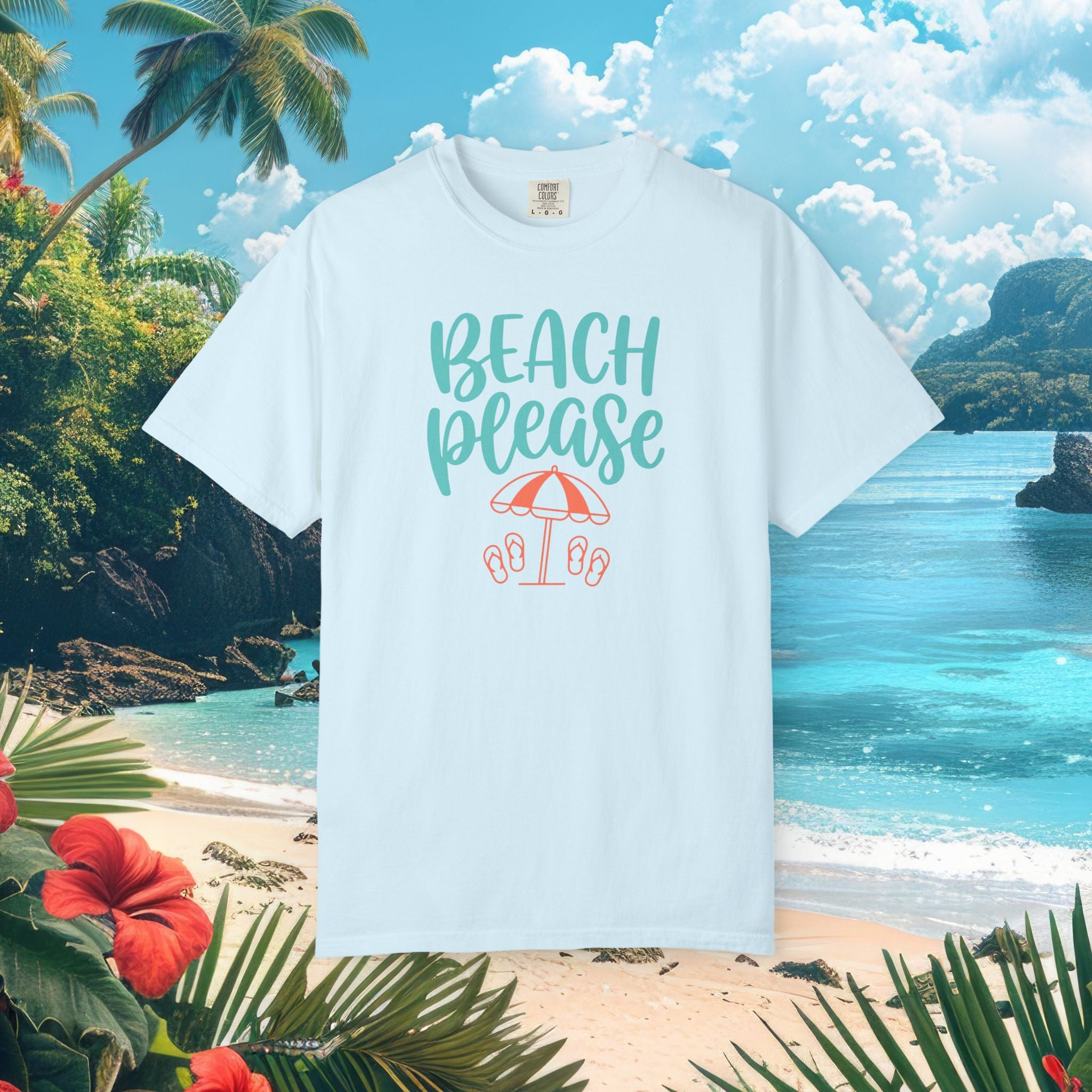 Beach Please Umbrella Tee