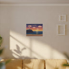 Lighthouse at Sunset Canvas Wall Art, Coastal Print