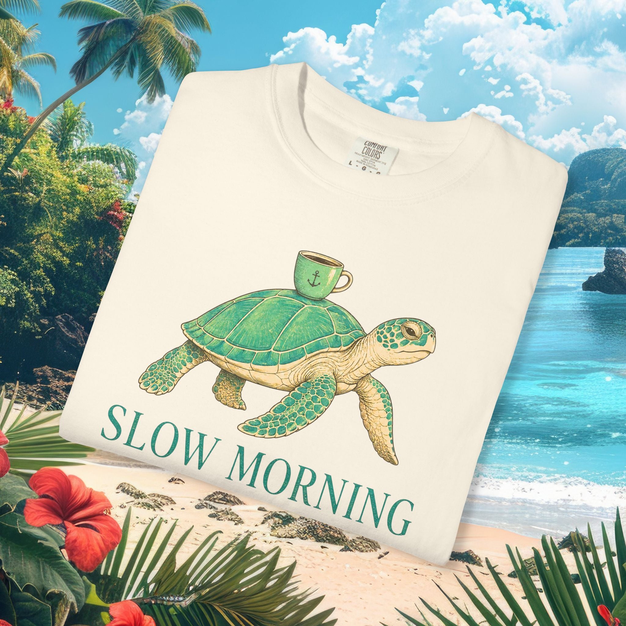 Slow Morning Turtle Tee