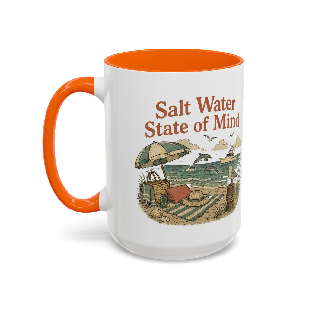 Salt Water State of Mind Two-Tone Coffee Mug, 15oz