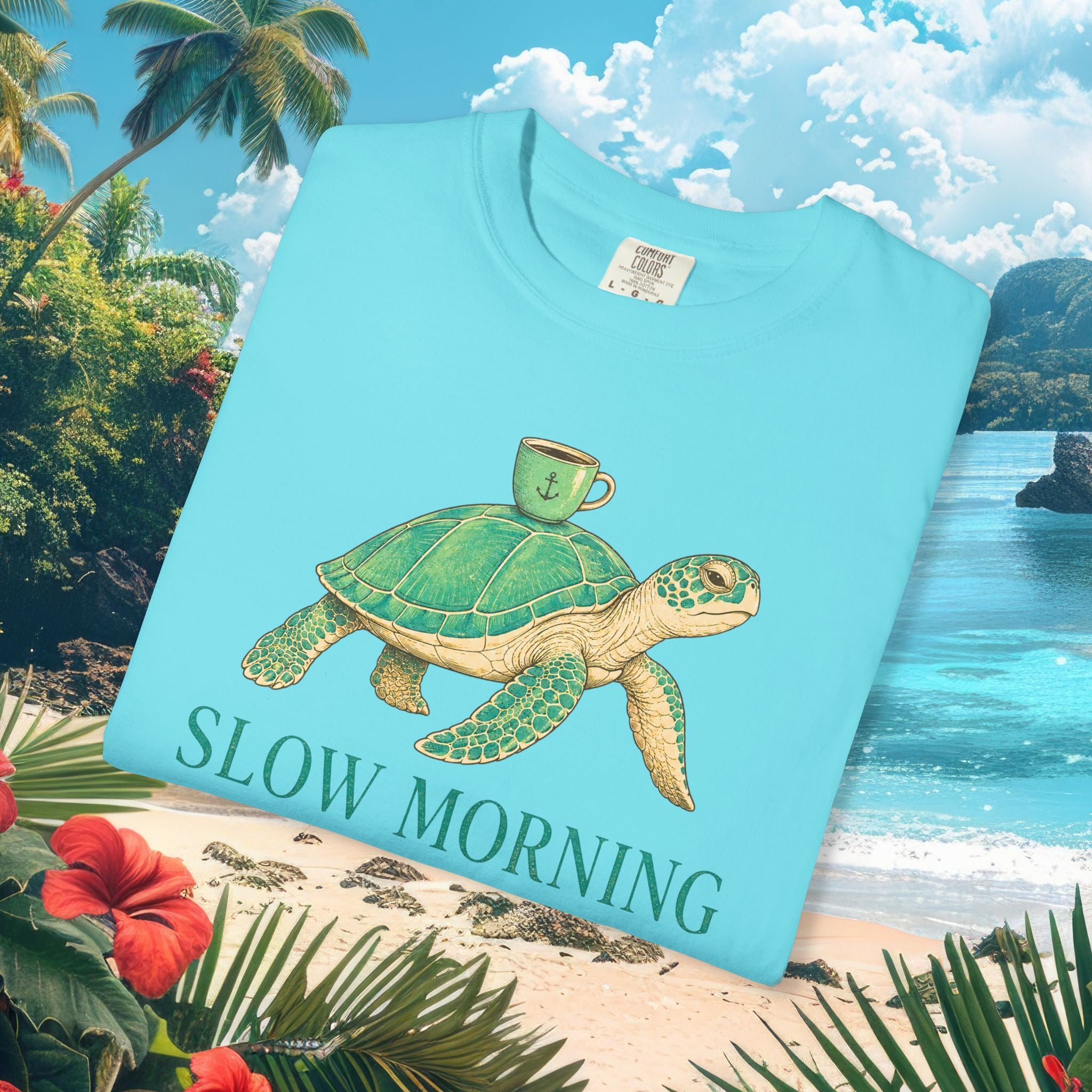 Slow Morning Turtle Tee
