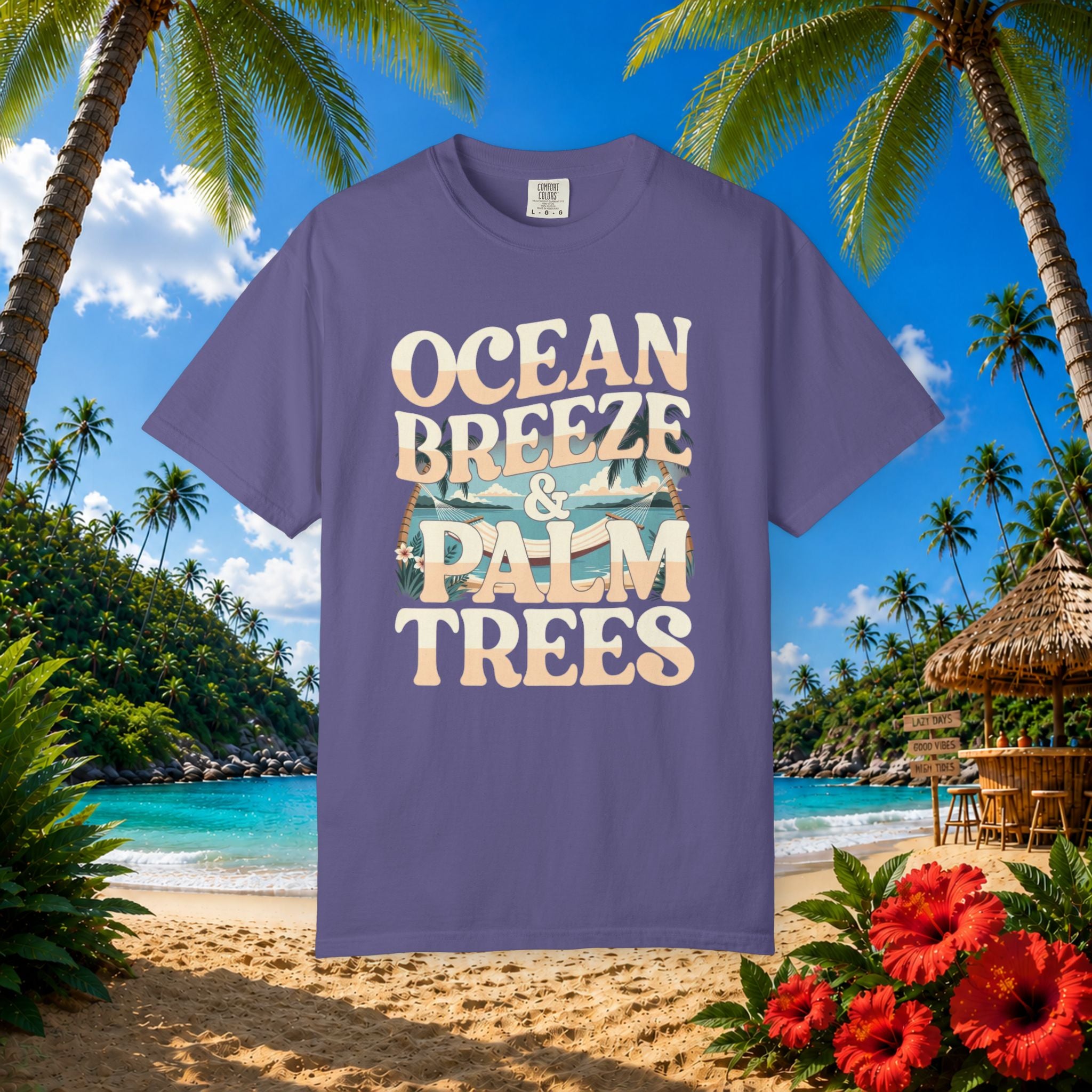 Ocean Breeze & Palm Trees Tee