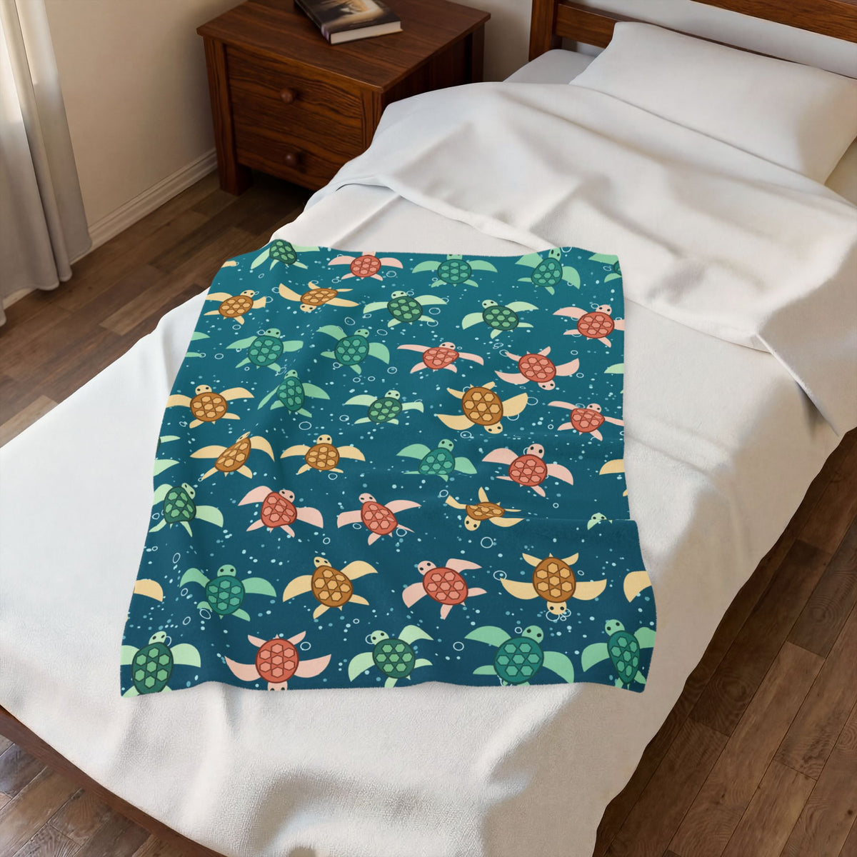 Sea Turtles Velveteen Plush Throw Blanket