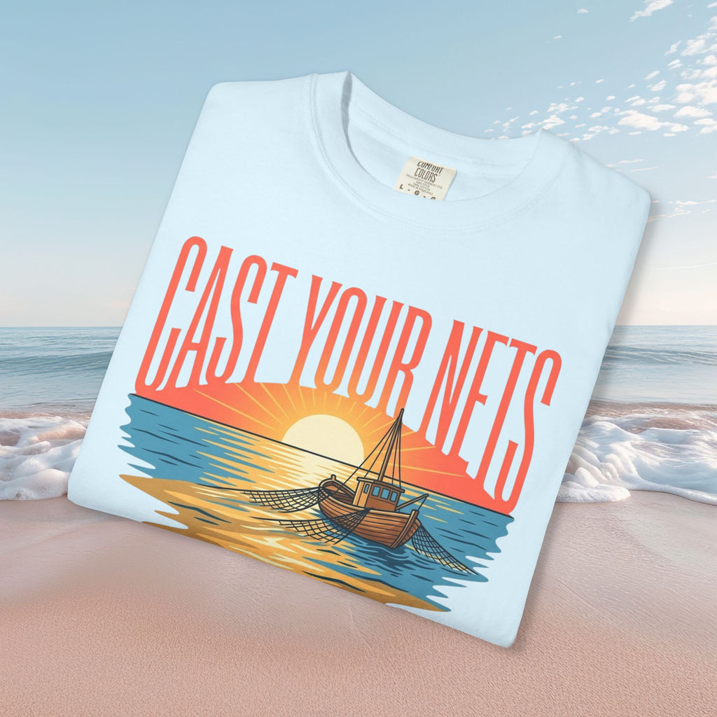 Cast Your Nets Sunset Faith Tee