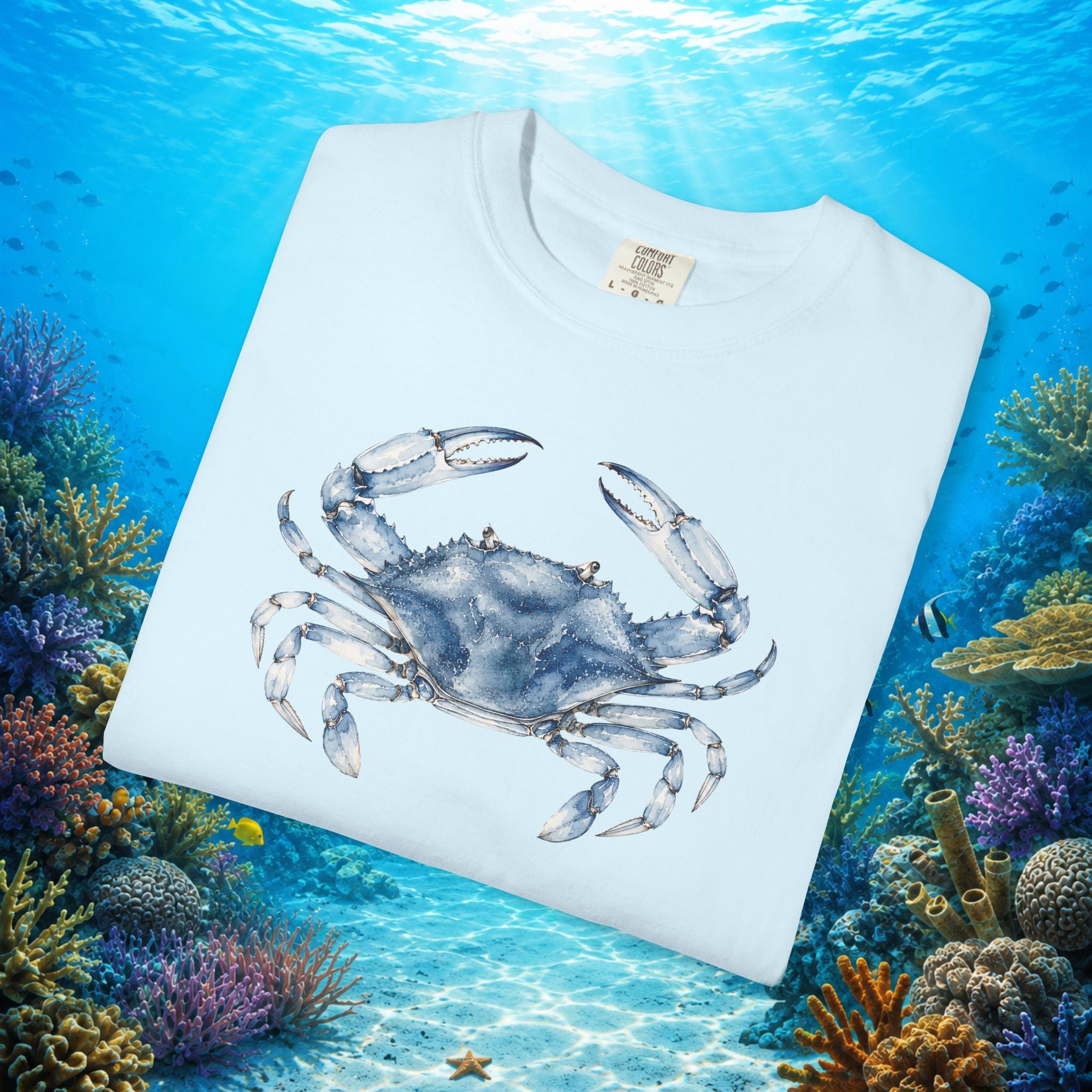 Watercolor Blue Crab Tee