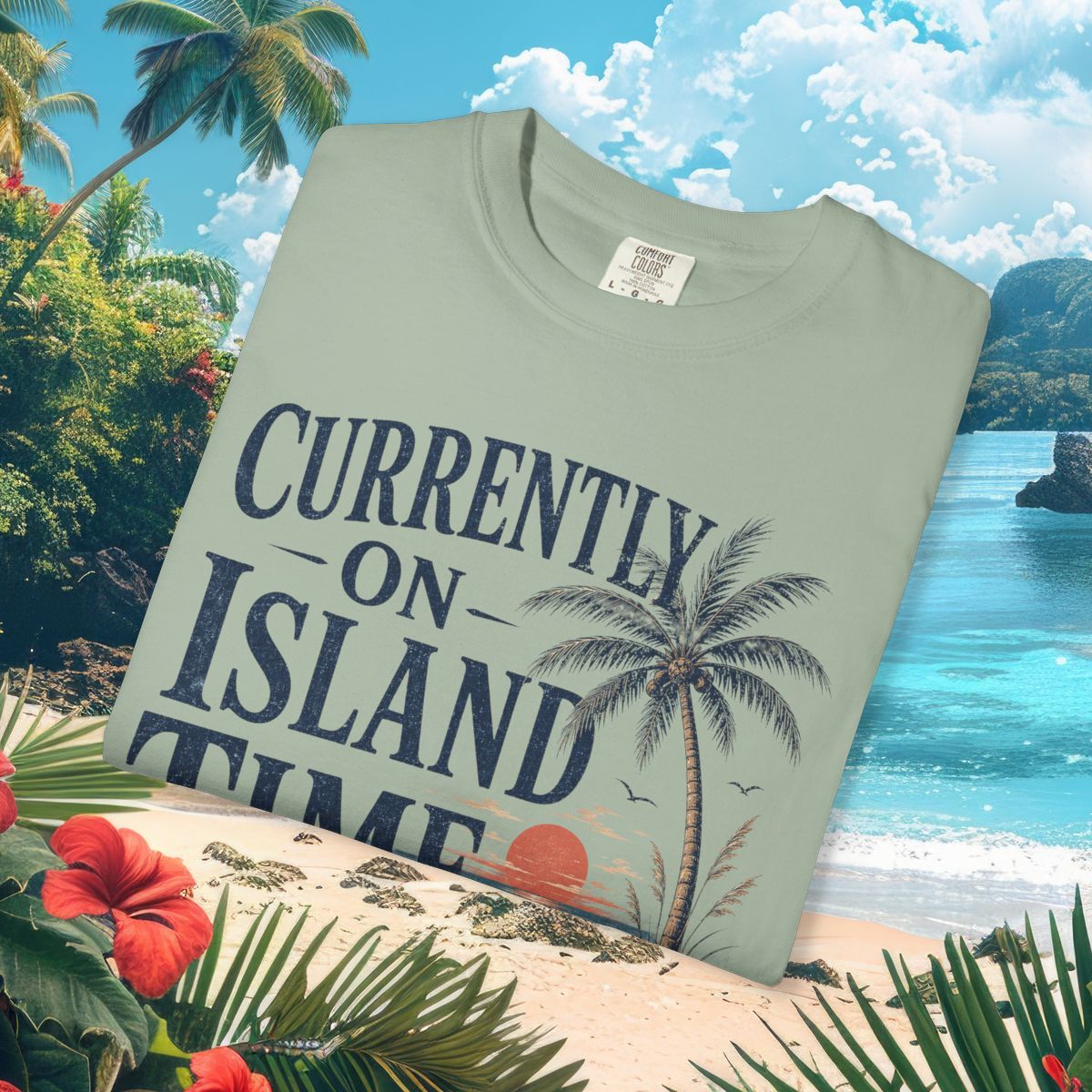 Currently on Island Time Sunset Tee
