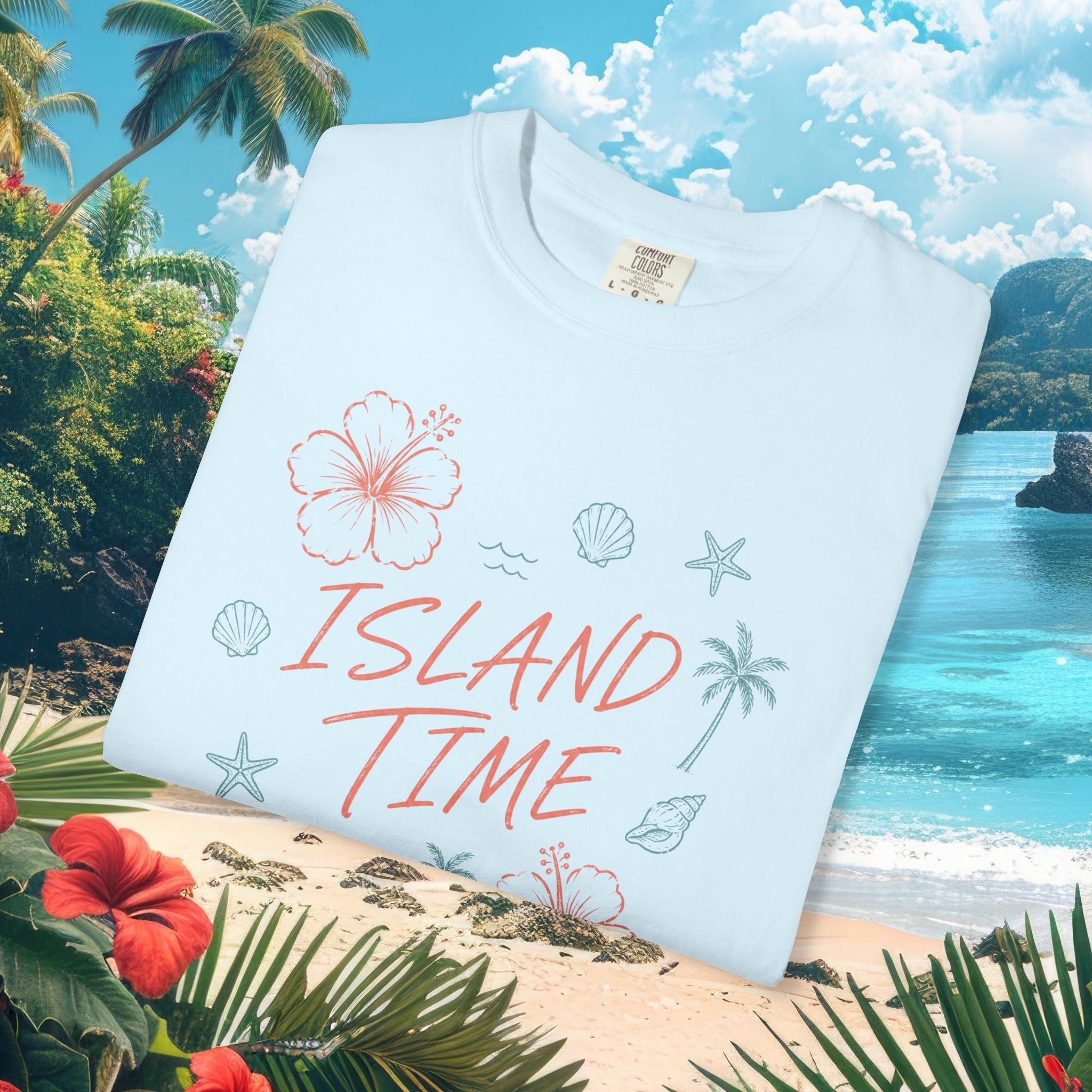 Island Time Flowers Tee