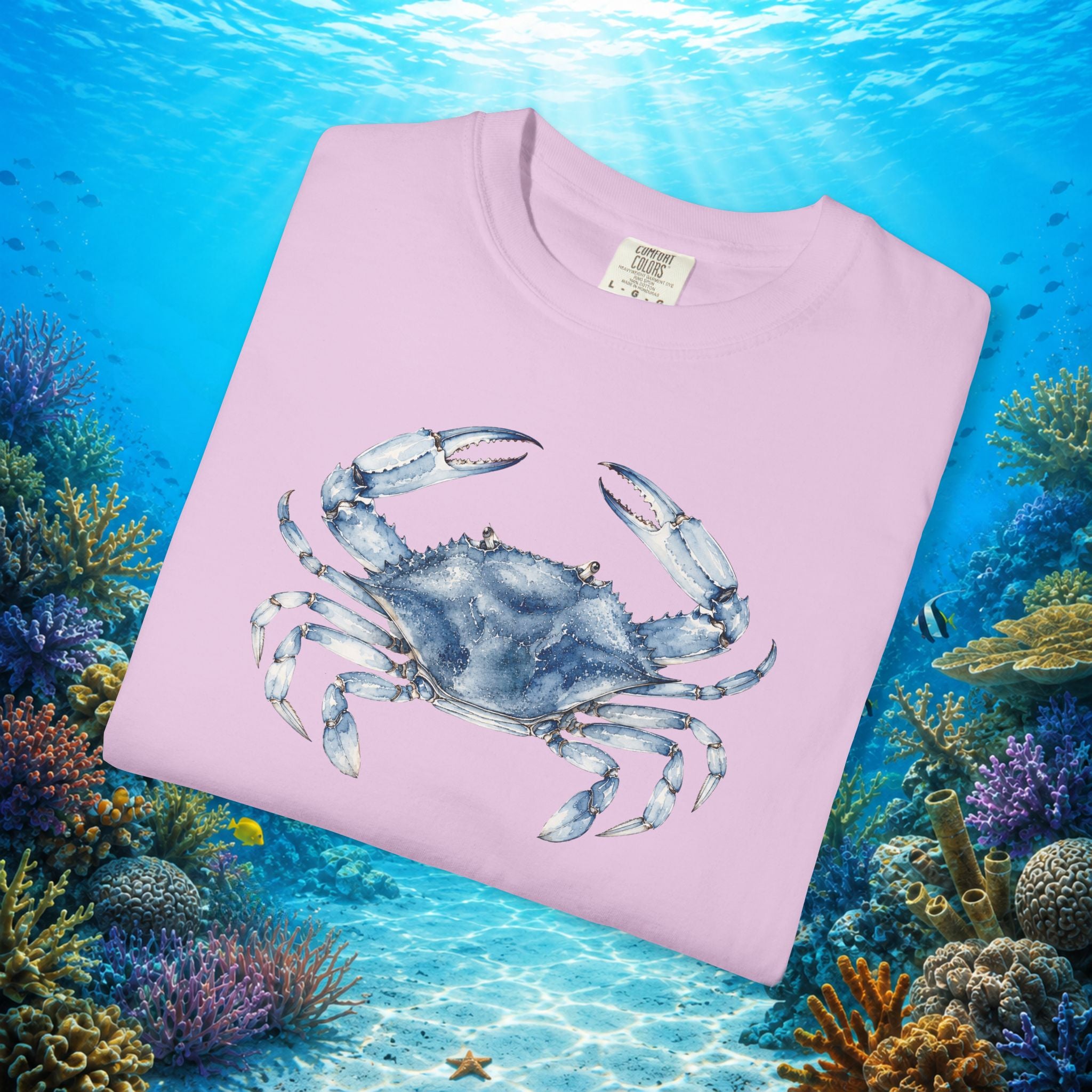 Watercolor Blue Crab Tee