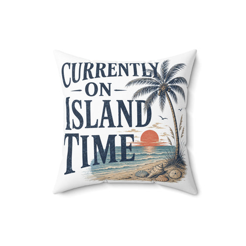 Currently on Island Time Throw Pillow
