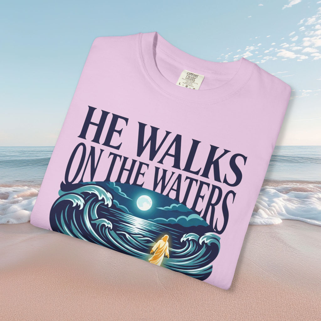 He Walks On Waters Faith Tee