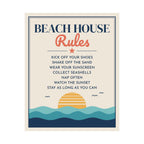 Beach House Rules Poster, Coastal Wall Art Print