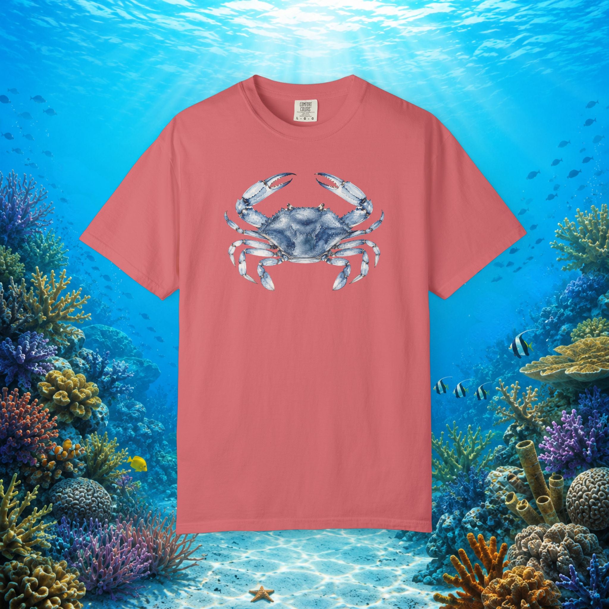 Watercolor Blue Crab Tee