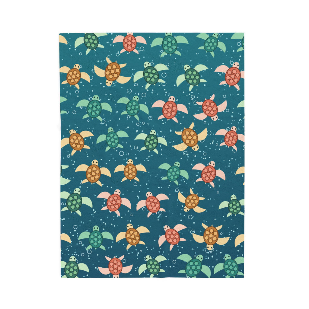 Sea Turtles Velveteen Plush Throw Blanket