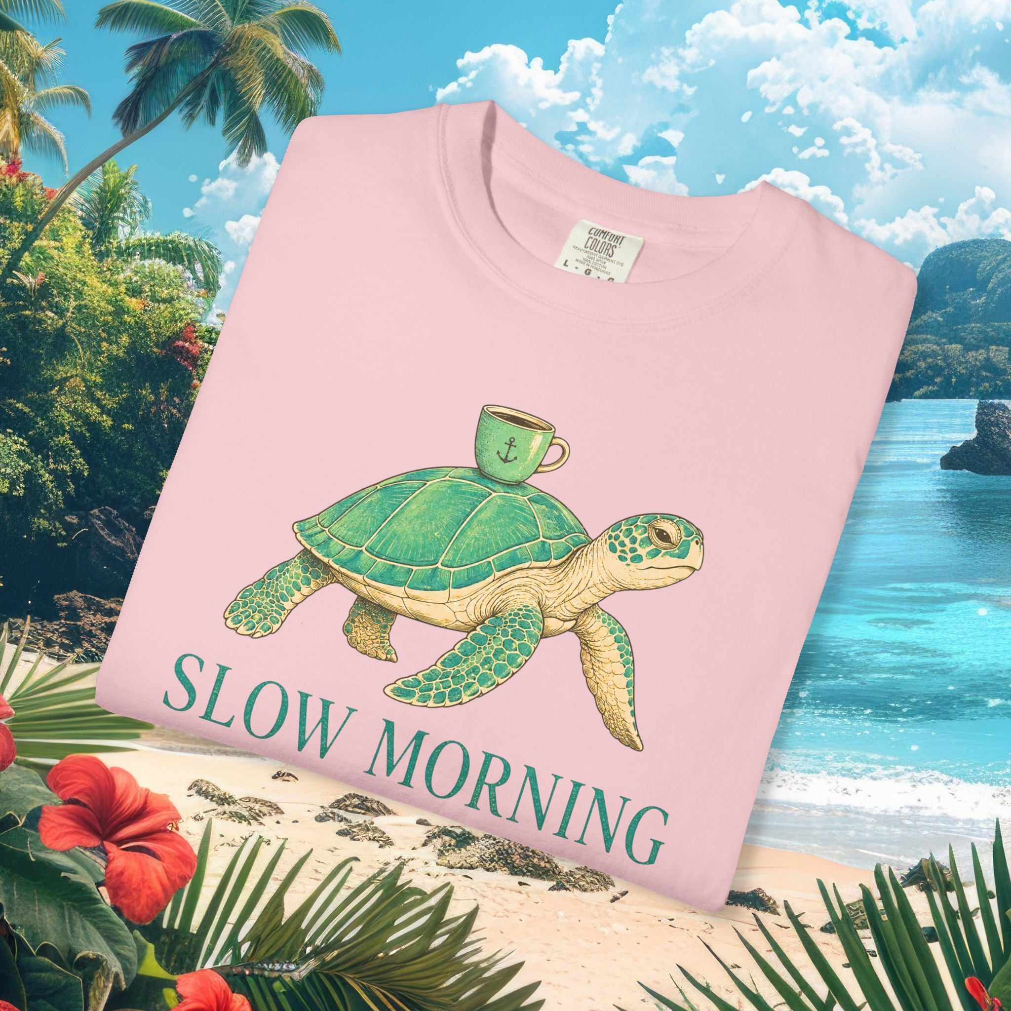 Slow Morning Turtle Tee