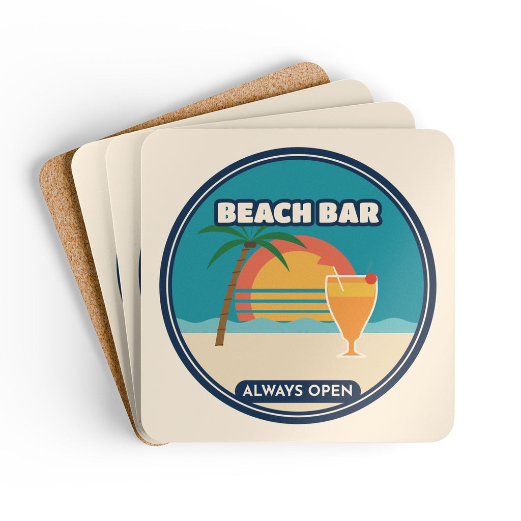 Beach Bar Always Open Coaster Set of 4