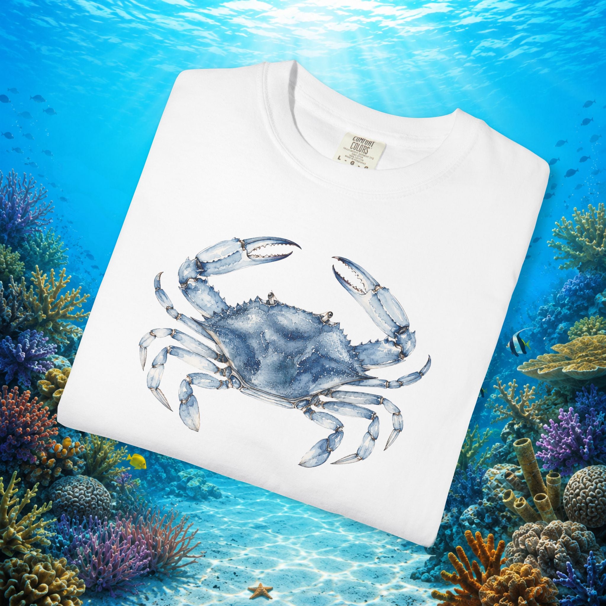 Watercolor Blue Crab Tee