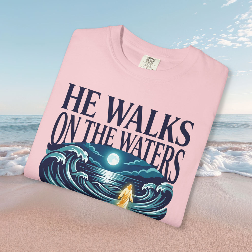 He Walks On Waters Faith Tee