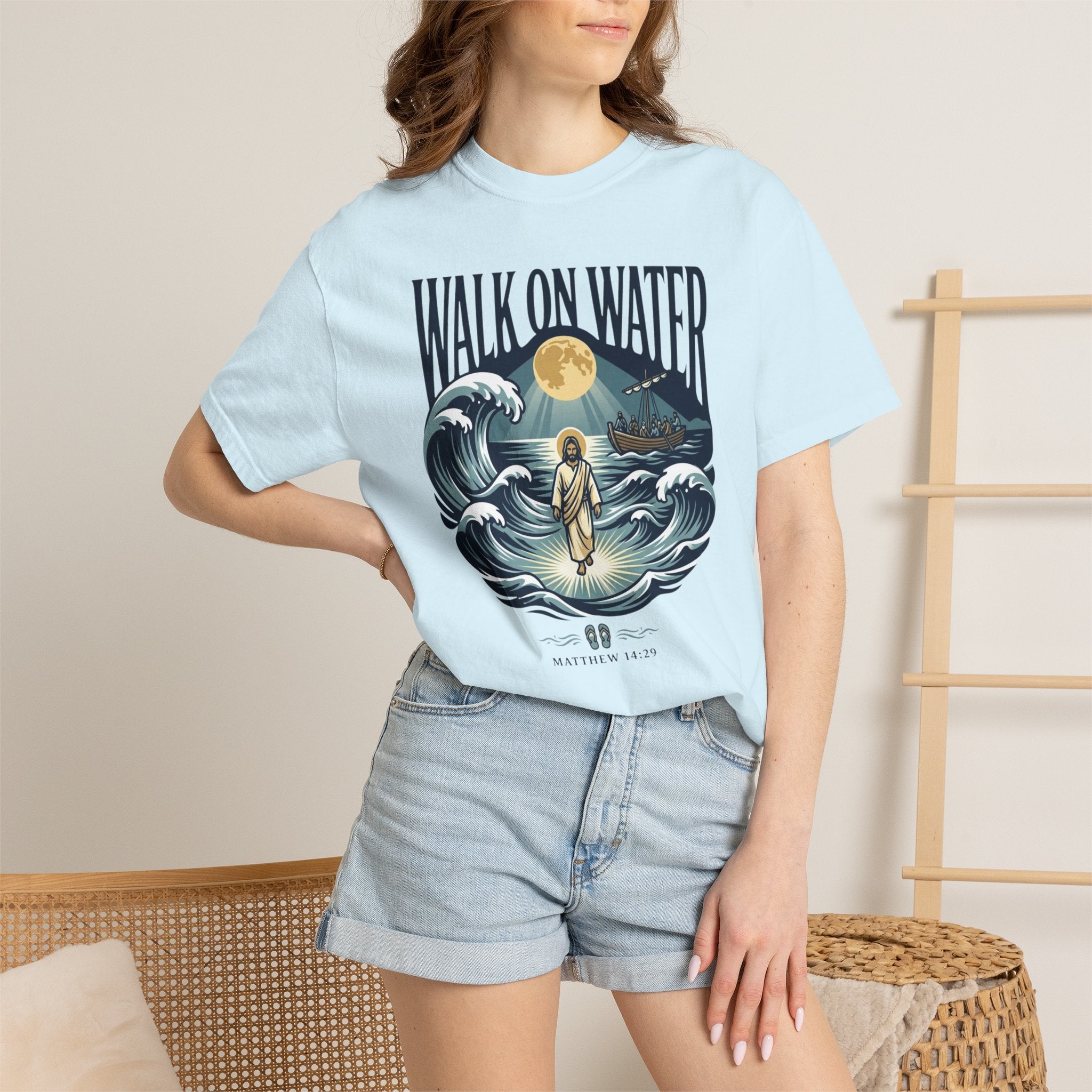 Jesus Walks on Water Faith Tee