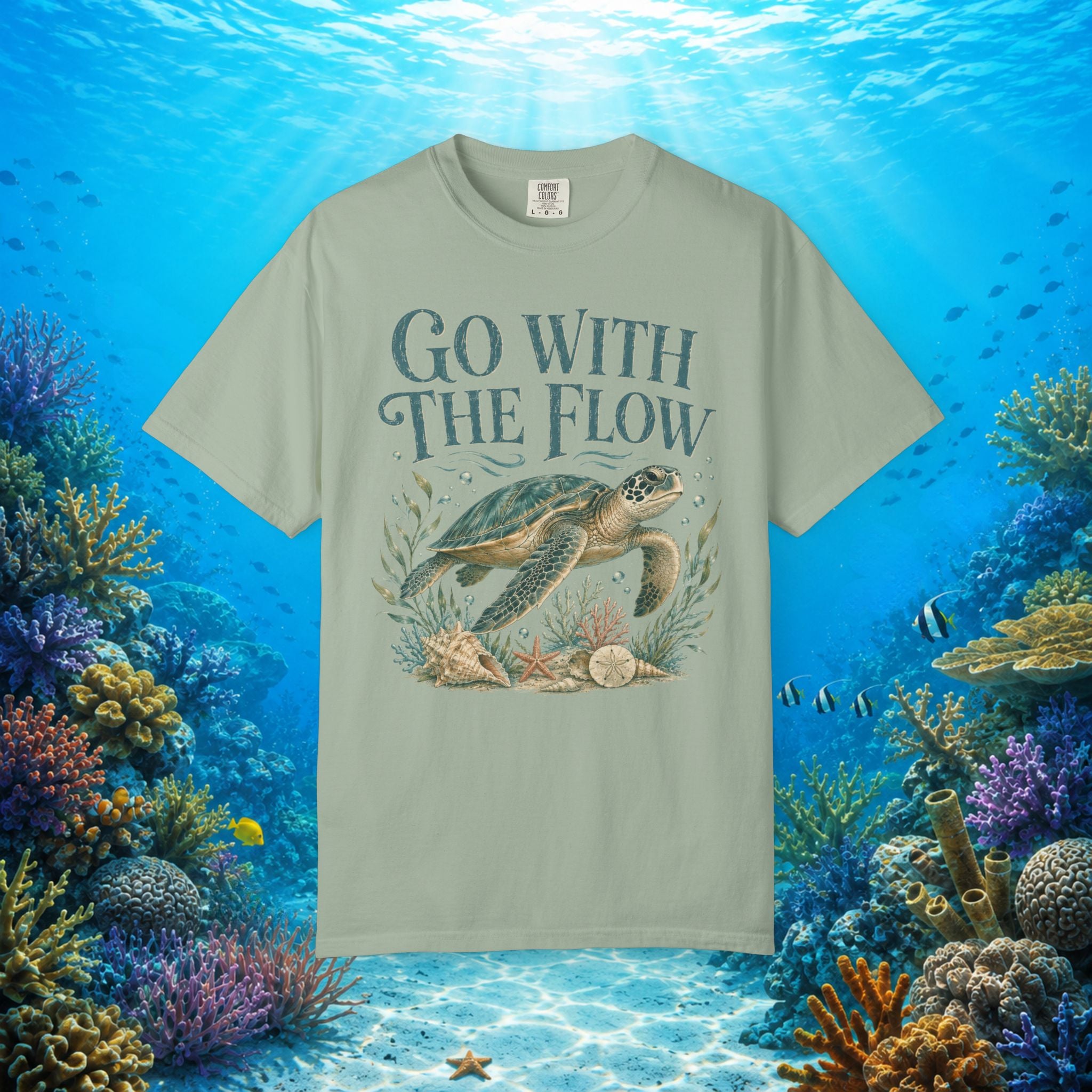 Go With The Flow Turtle Tee