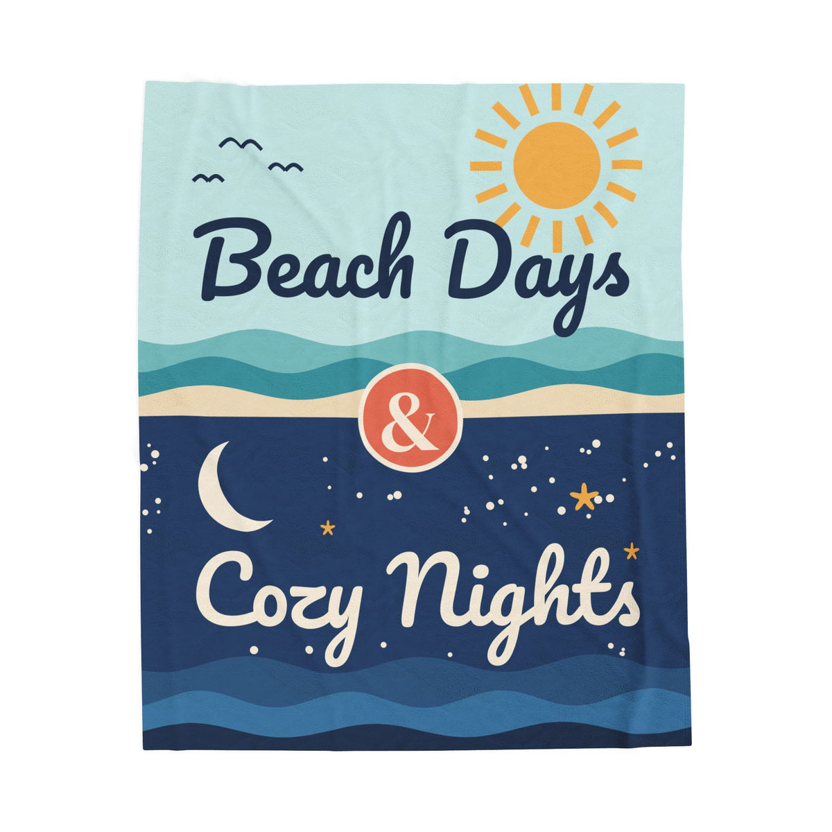 Beach Days & Cozy Nights Velveteen Plush Blanket