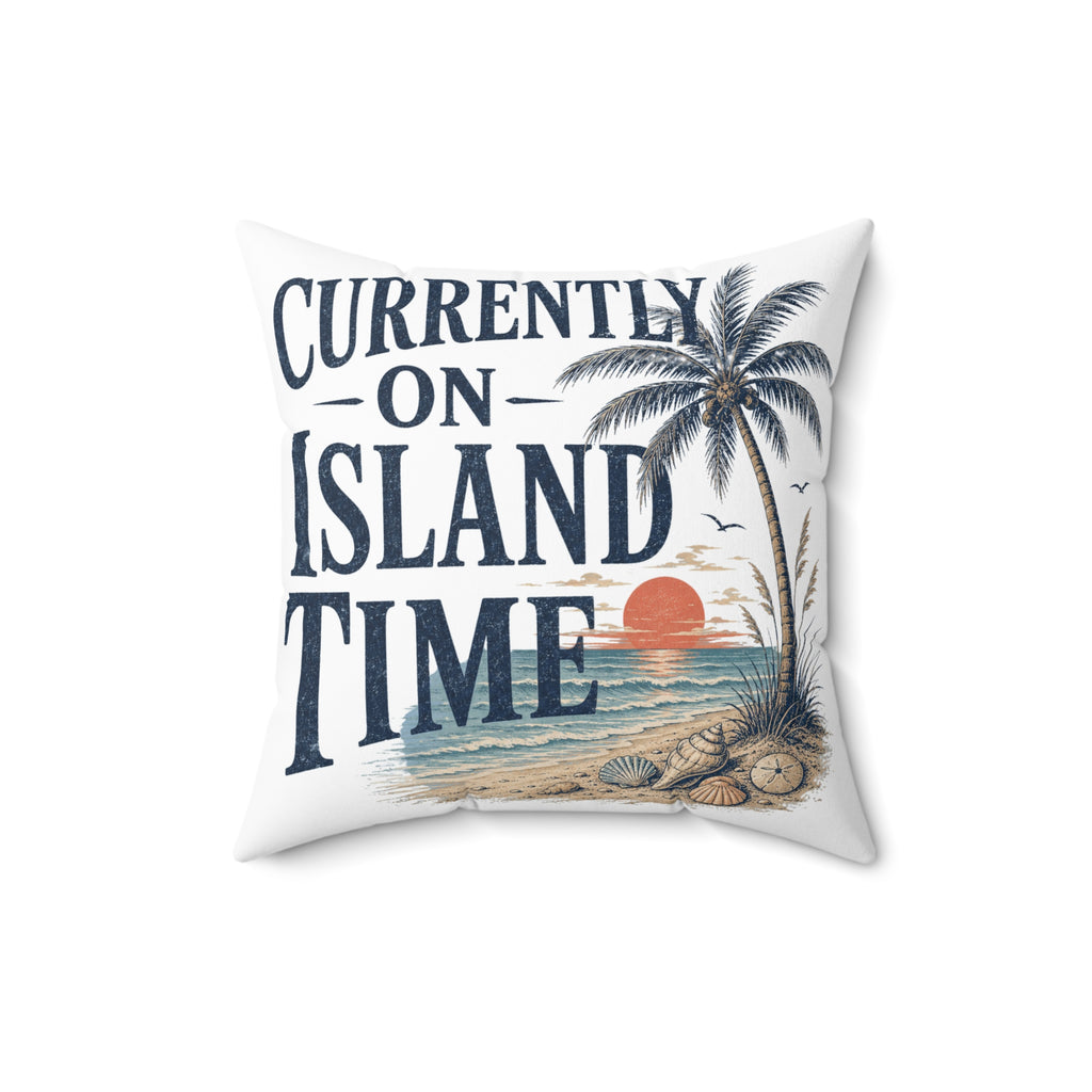 Currently on Island Time Throw Pillow