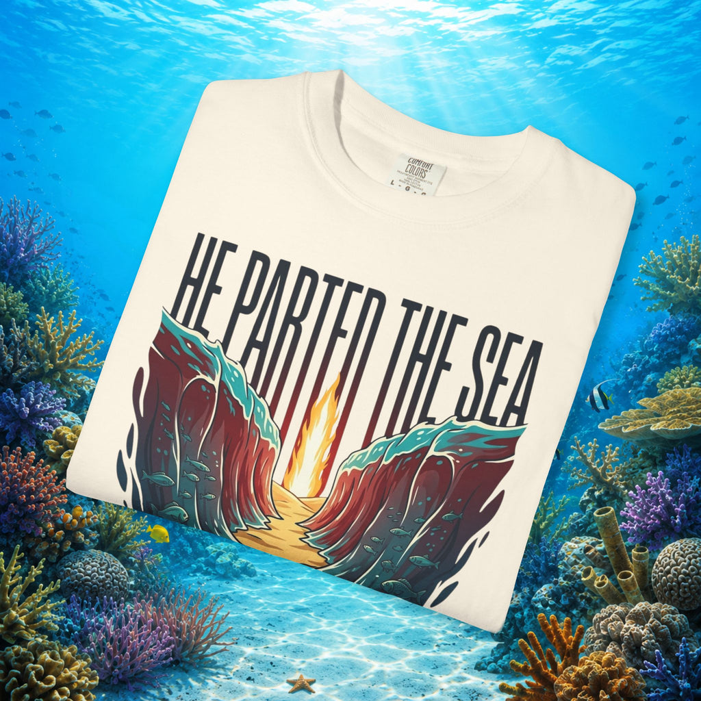 He Parted the Sea Faith Tee